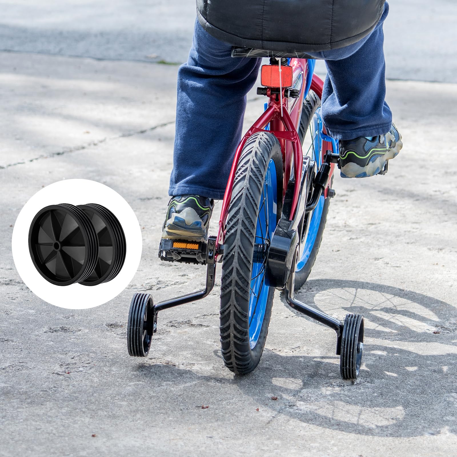 PATIKIL Bike Training Wheels for Kids - Adjustable Bicycle Stabilizer Wheels, Balance Training Aid for Boys & Girls Bikes - Perfect for Learning to Ride, Replacement Parts for 12-20 Inch Bicycles (Great for Beginners & Safety Practice)