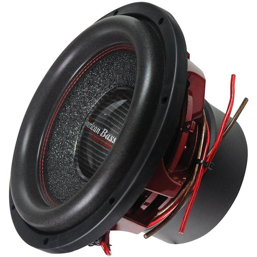 American Bass HAWK1244 12-Inch 3000W Dual 4 Ohm Car Audio Subwoofer - Powerful Bass for Trucks, SUVs & Custom Car Audio Systems