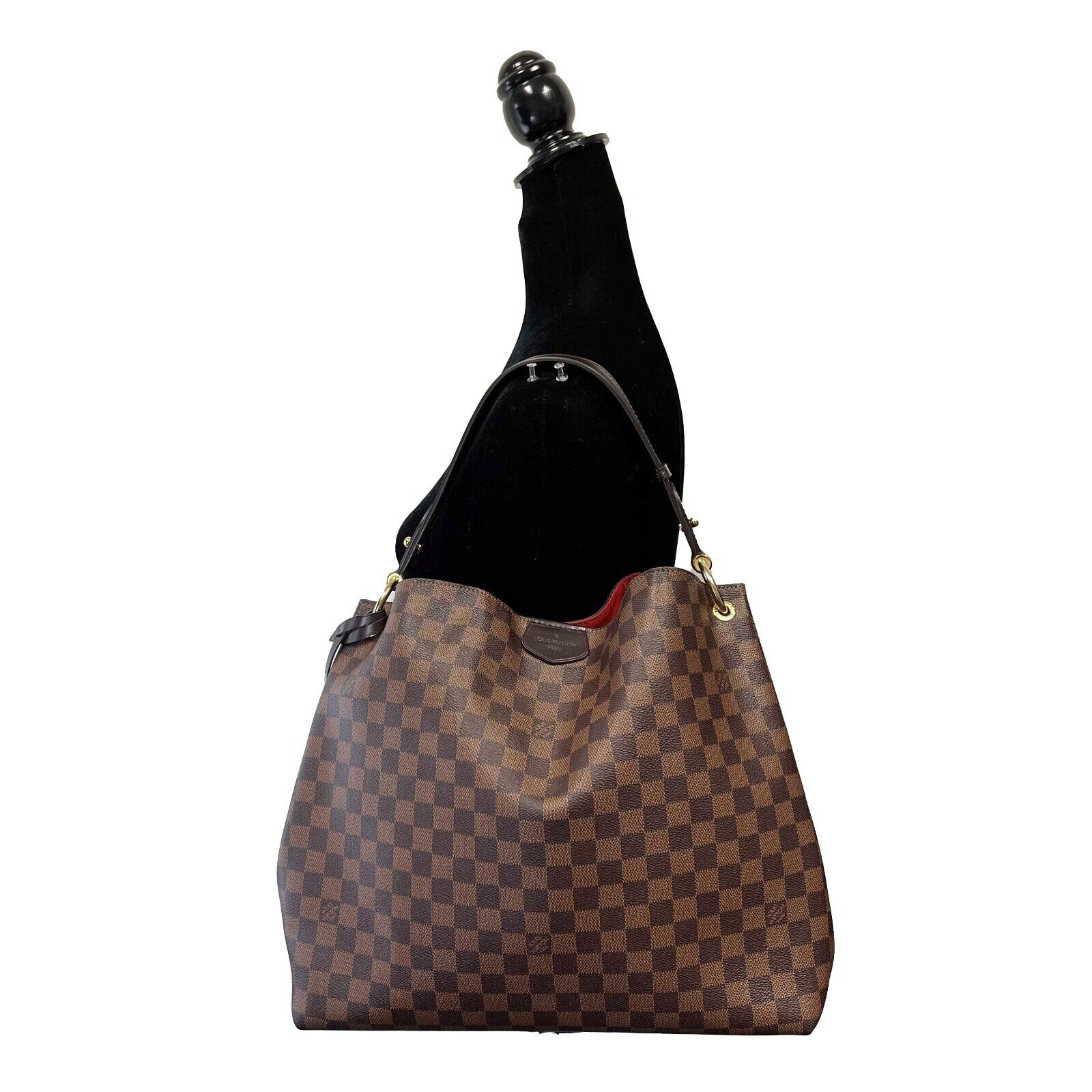Louis Vuitton Graceful MM Damier Ebene Shoulder Bag in Brown/Tan - Elegant Crossbody Purse for Women, Perfect for Work, Travel & Everyday Use