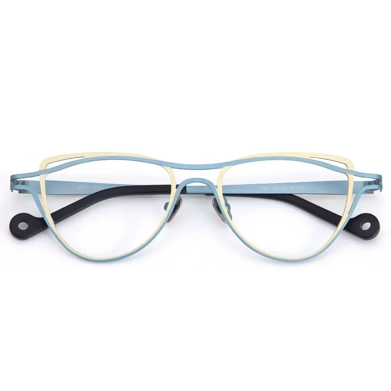 Stylish Aror Women's Full Rim Oval Cat Eye Eyeglasses - Lightweight Titanium Frame for Fashion & Comfort | Perfect for Work, Reading & Everyday Wear
