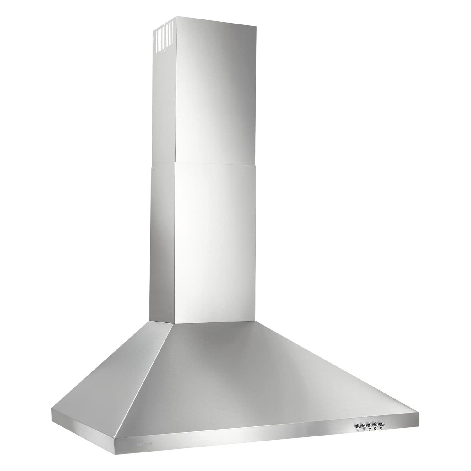 Broan-NuTone BW5036SSL 36-Inch Convertible 3-Speed Wall-Mounted Range Hood with LED Lights - 380 Max Blower CFM, Stainless Steel Chimney Design | Perfect for Kitchen Ventilation & Smoke Removal