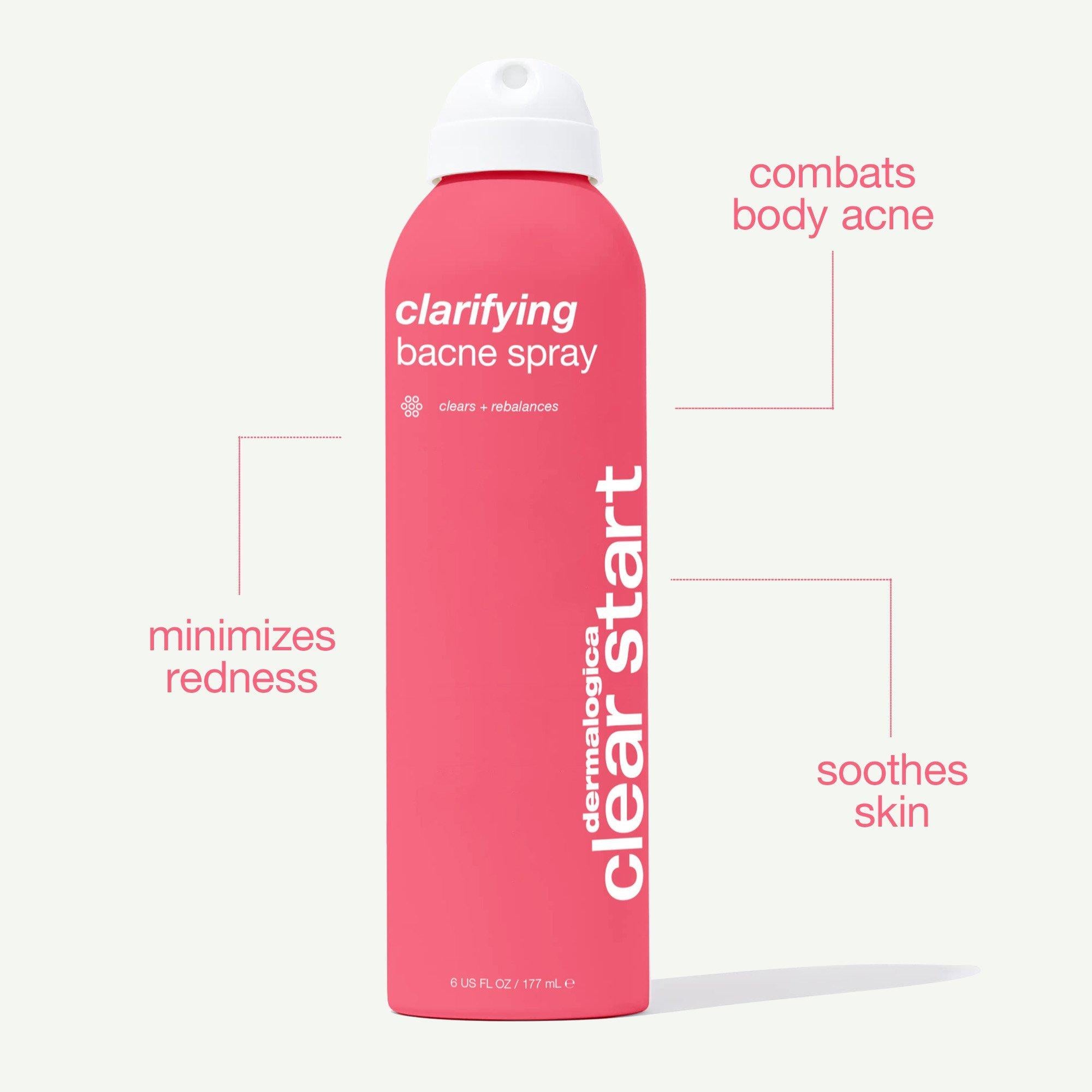 Dermalogica Clear Start Clarifying Bacne Spray for Acne Treatment - Breakout Clearing Face & Body Spray for Teens & Adults - Perfect for Gym, Travel & Daily Skincare Routine