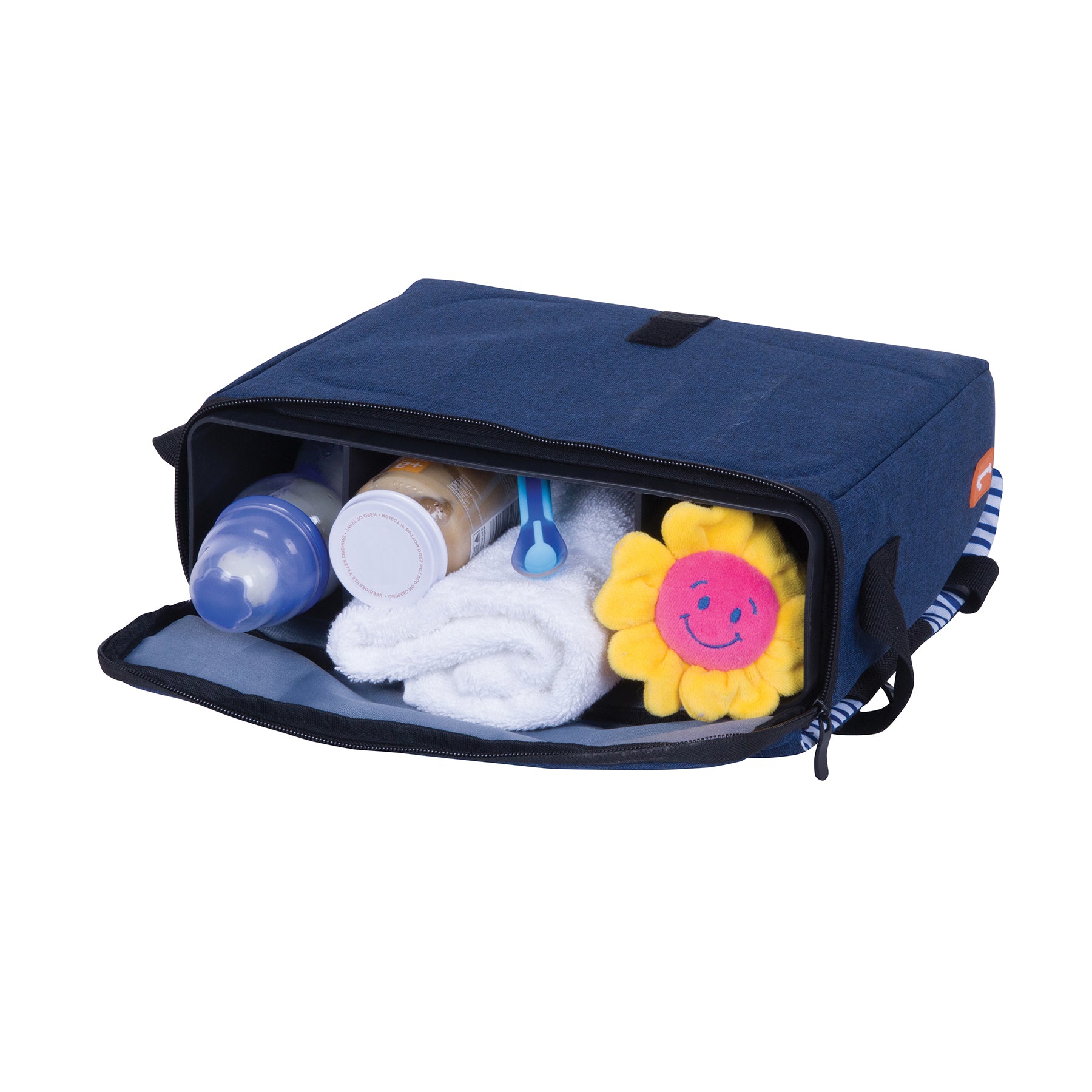 Dreambaby® Grab 'N Go Portable Booster Seat for Kids - Navy Blue | Lightweight Travel High Chair for Dining Out, Camping & Road Trips | Safe & Comfortable Toddler Feeding Seat