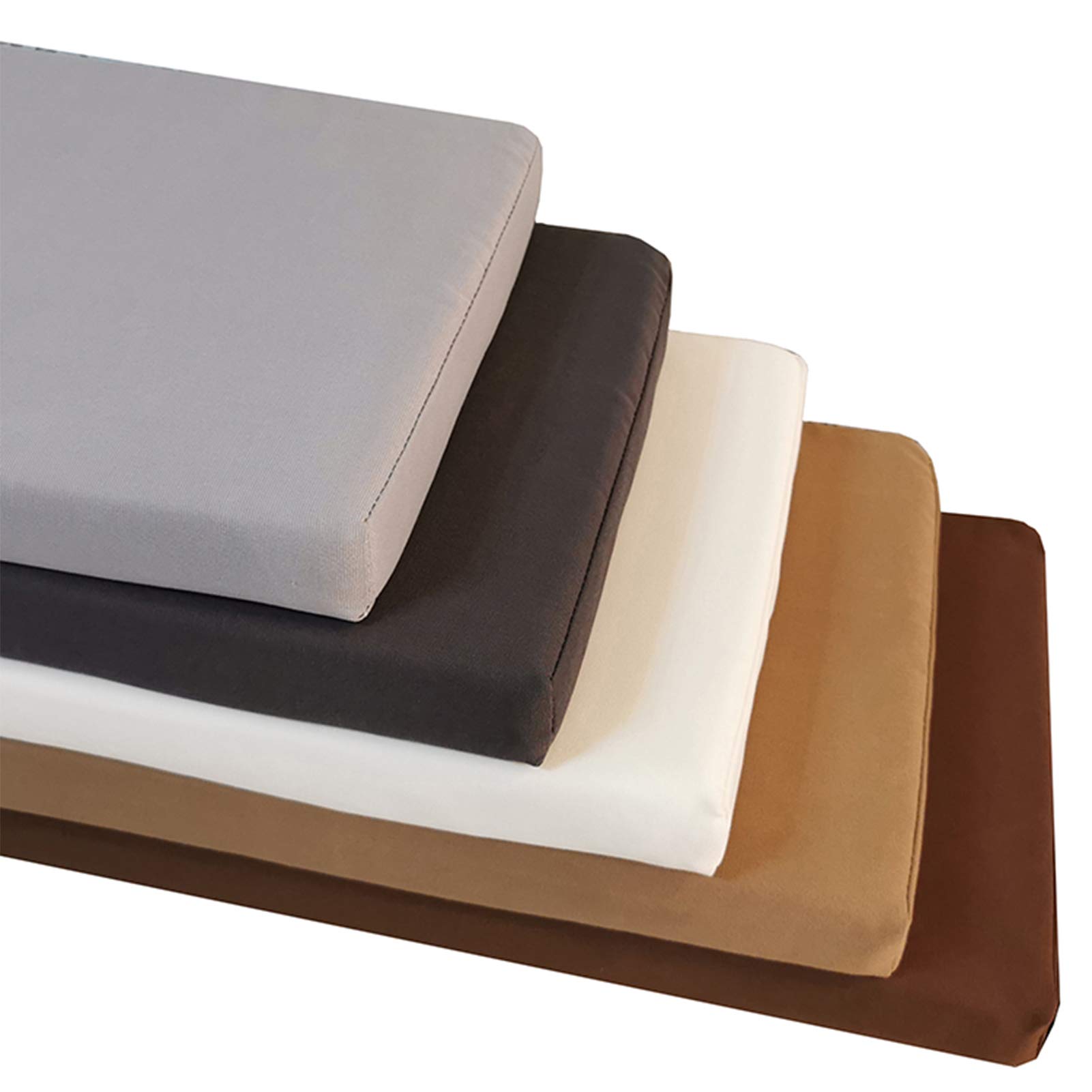 LLGO Water Resistant Outdoor Bench Cushion - 80x40cm Solid Beige Patio Furniture Pad for Garden, Recliners & Swing Seats | Perfect for Backyard, Deck & Poolside Relaxation