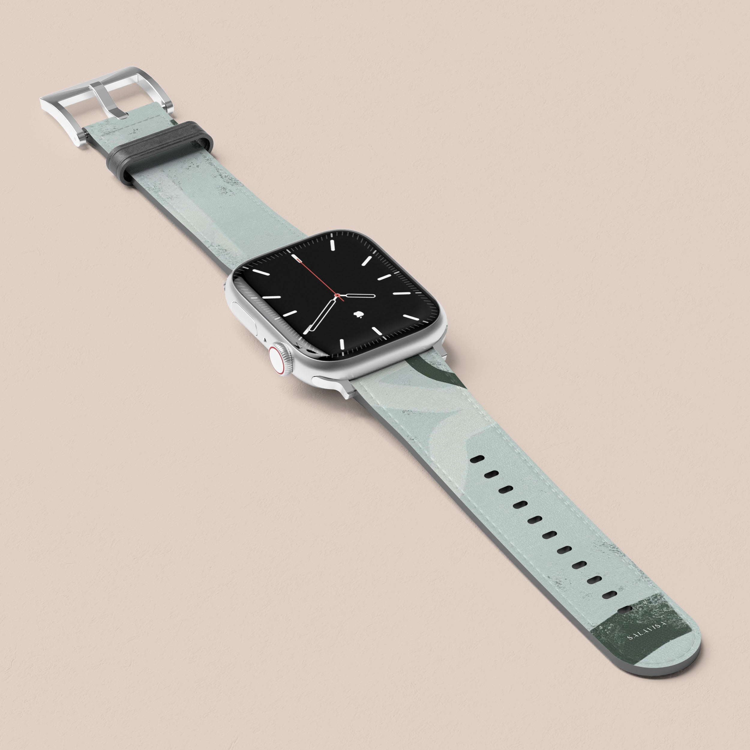 Eco-Friendly Marine Green Apple Watch Band - Organic Silicone Strap for Apple Watch Series 9/8/7/6/SE - Perfect for Fitness, Swimming & Everyday Wear