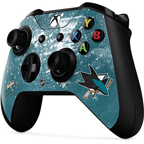 Officially Licensed NHL San Jose Sharks Frozen Design Gaming Skin Decal for Xbox One X Controller - Perfect for Gaming Enthusiasts & Sports Fans