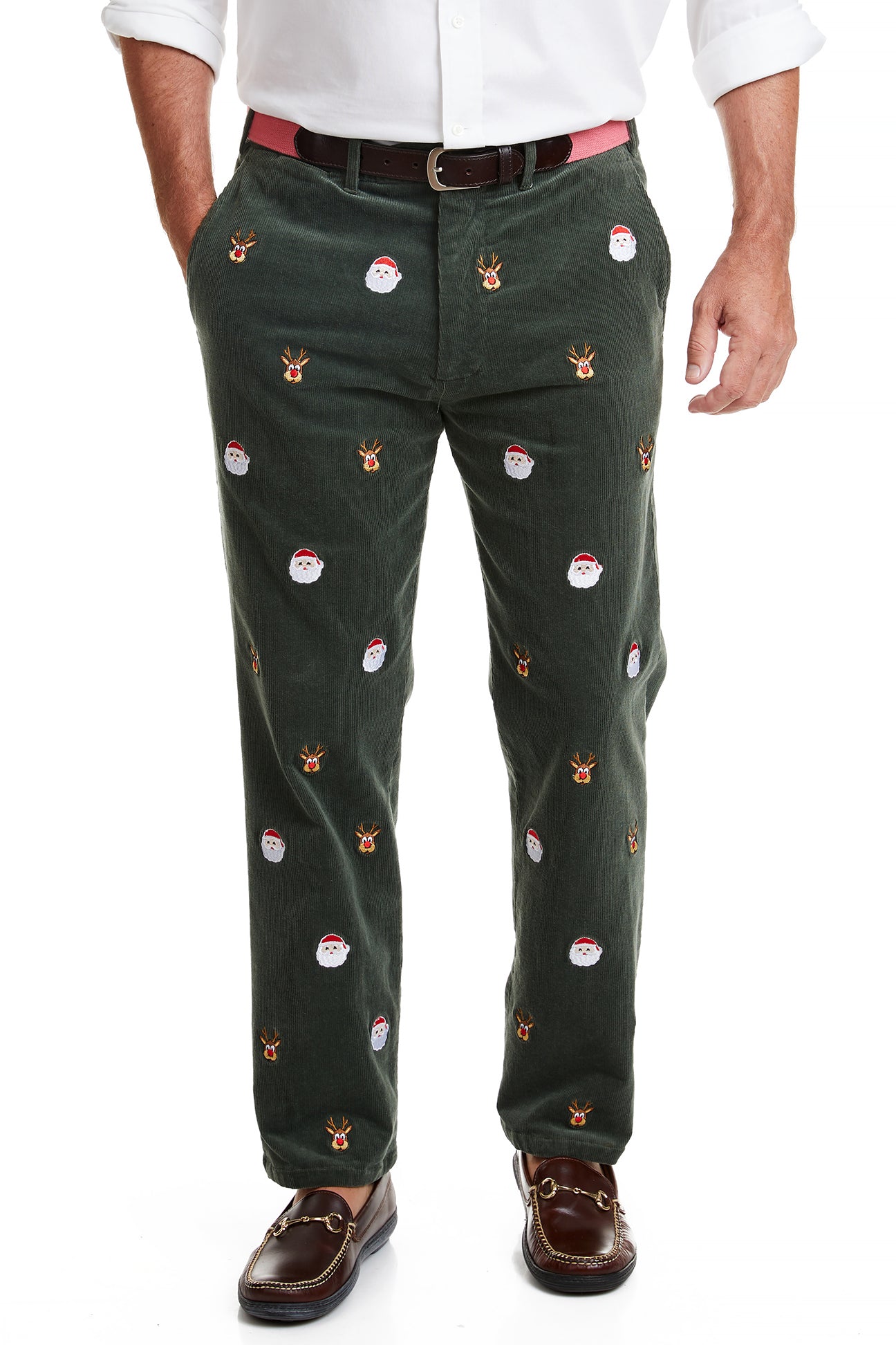 Beachcomber Corduroy Pants for Women - Olive Green Casual Trousers | Perfect for Christmas Night Outfits & Winter Holiday Parties