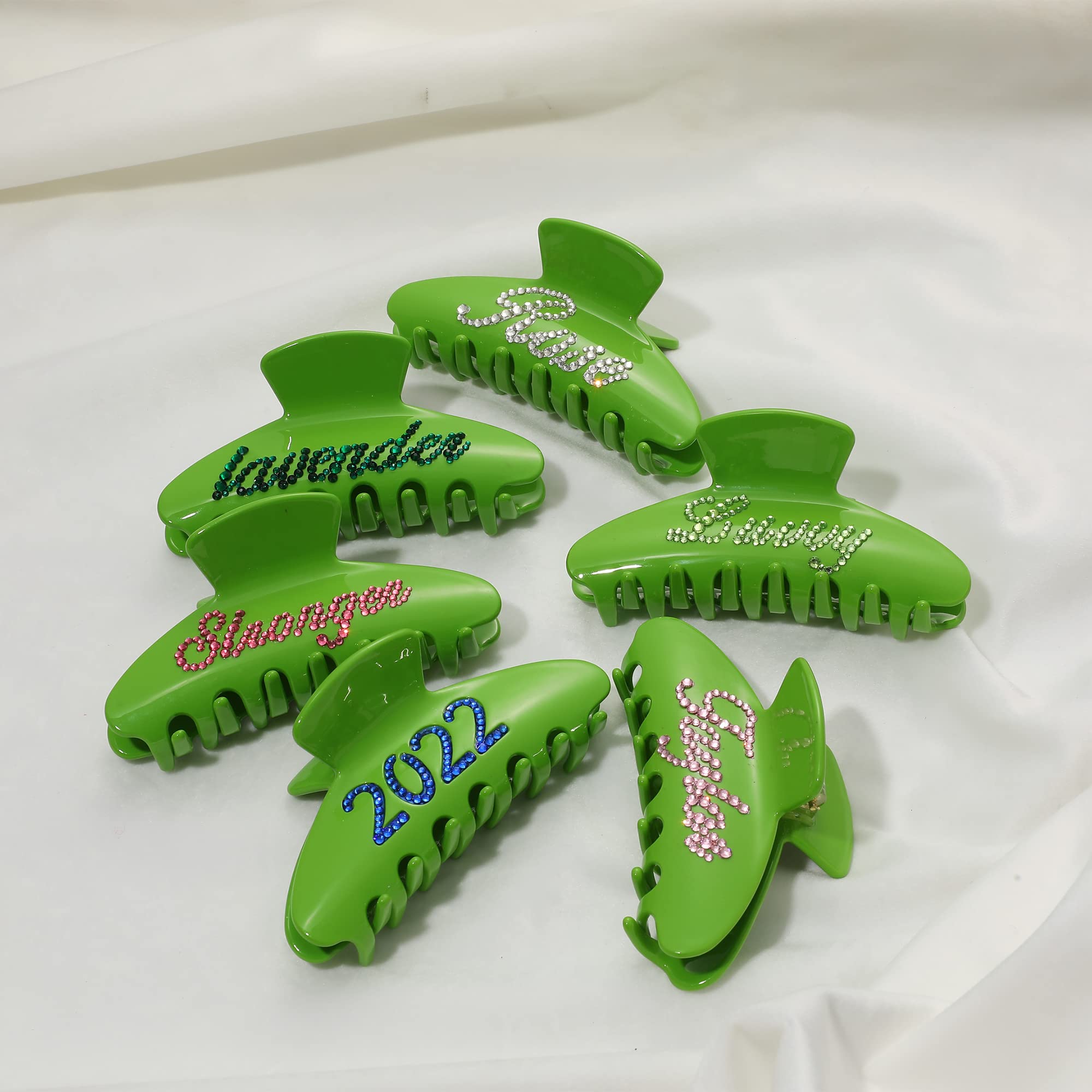 2024 Large Hair Clips for Women - Custom Letter Big Claw Clips (4 Inch) for Thick & Thin Hair - Fadeless, Non-Slip, Strong Hold Hair Accessories - Perfect for Work, Gym, and Everyday Styling
