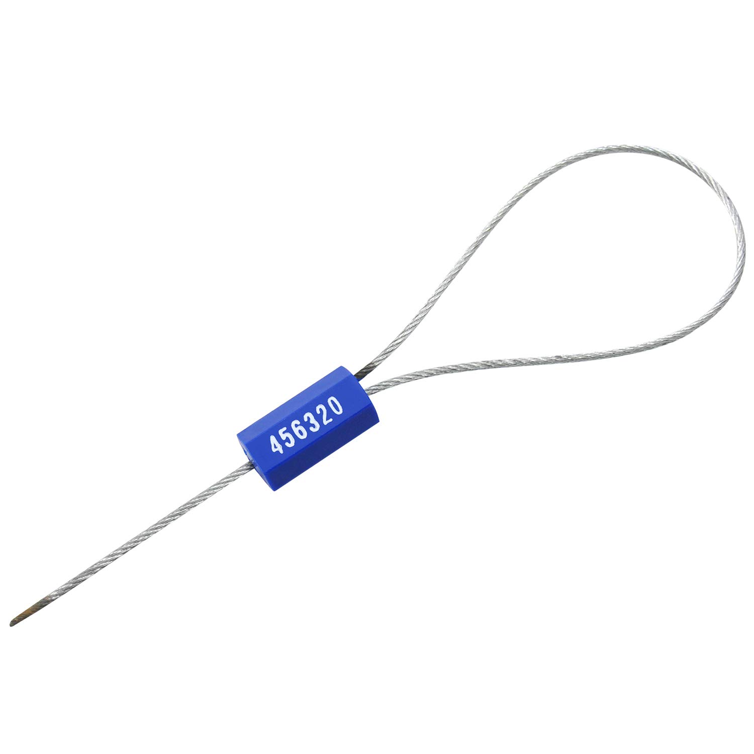 1000 Blue Steel Cable Seals - Heavy Duty Metal Security Seals with Unique Numbering, Tamper Proof & ISO 17712 Certified for Shipping Containers, Truck Trailers & Cargo Safety | Ideal for Logistics, Warehouse Security & Transportation Protection