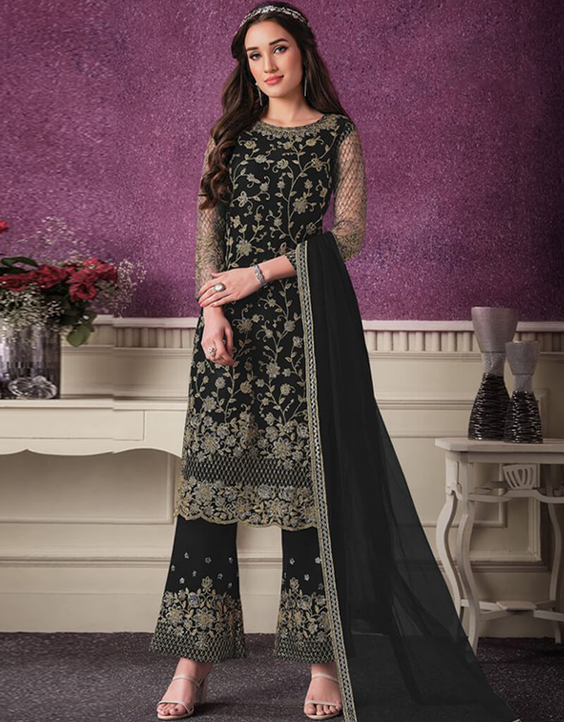 Elegant Black Pant Style Suit with Butterfly Net Design - Perfect for Halloween Costumes, Cosplay, and Themed Parties