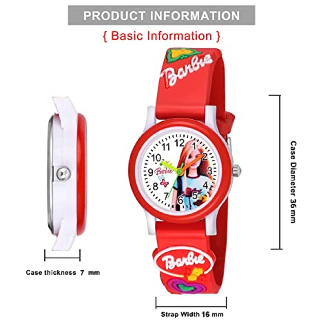 ZUPERIA White Dial Love Watch Series - Analog Girls Kids Watch for School, Party & Everyday Wear | Stylish & Durable Timepiece for Young Girls