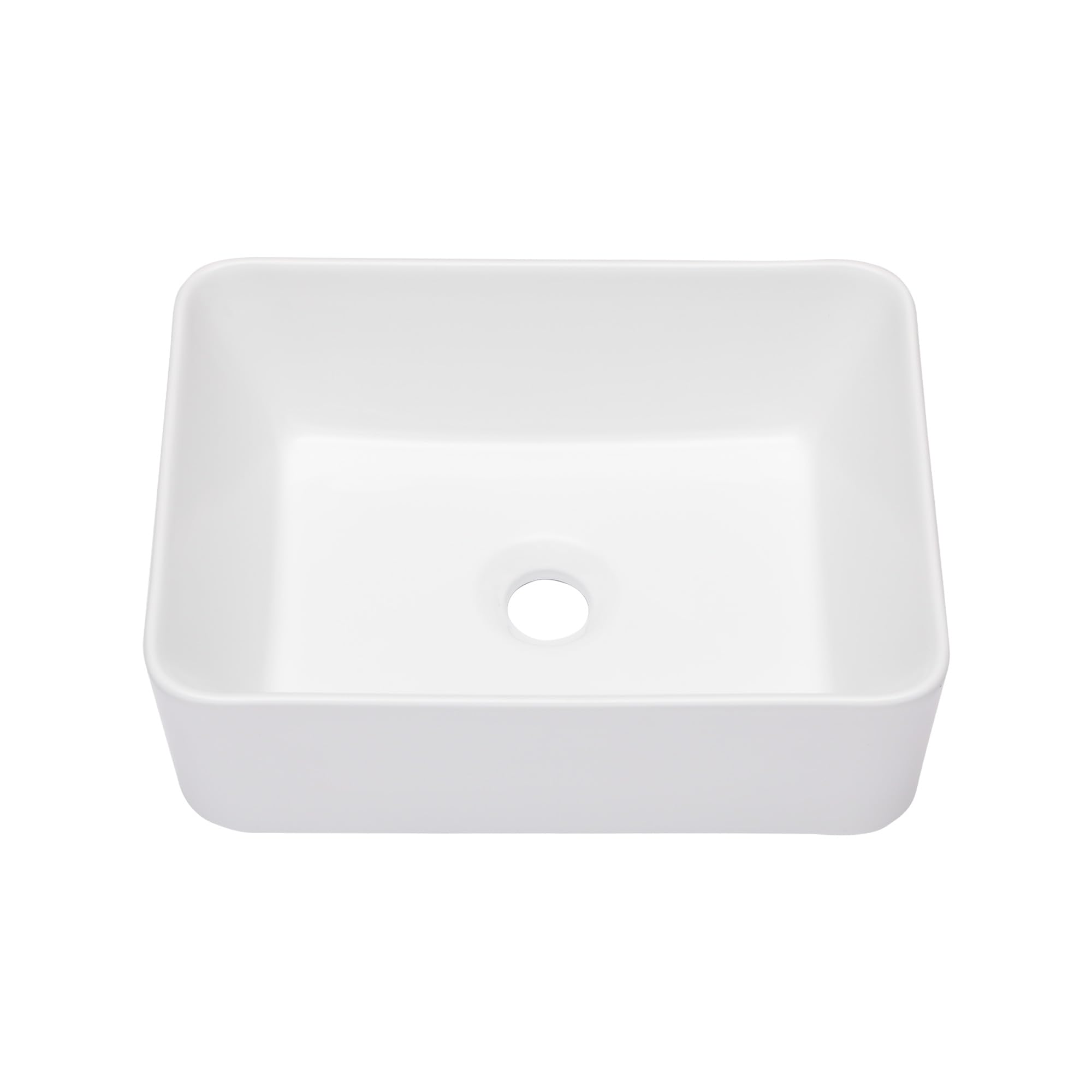 16x12 Inch White Porcelain Rectangular Vessel Sink - Modern Above Counter Bathroom Vanity Sink, Glossy Ceramic Art Basin for Contemporary Bathroom Decor | Perfect for Master Bath, Powder Room & Guest Bathroom Renovations