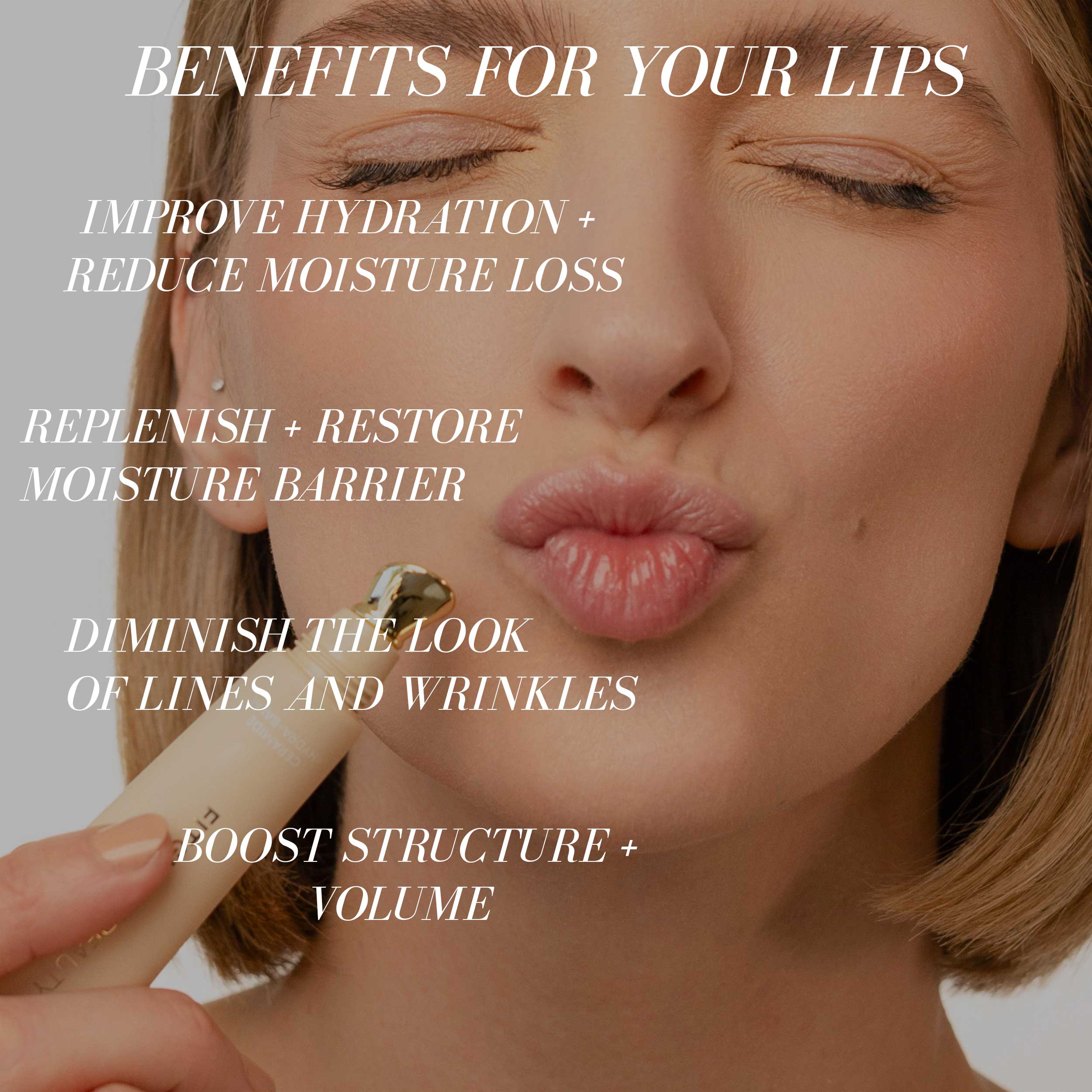 Ceramide Lip Hydra Balm - Intense Moisturizing Lip Treatment for Dry, Chapped Lips | Day & Night Use, Perfect for Winter Care & Makeup Prep