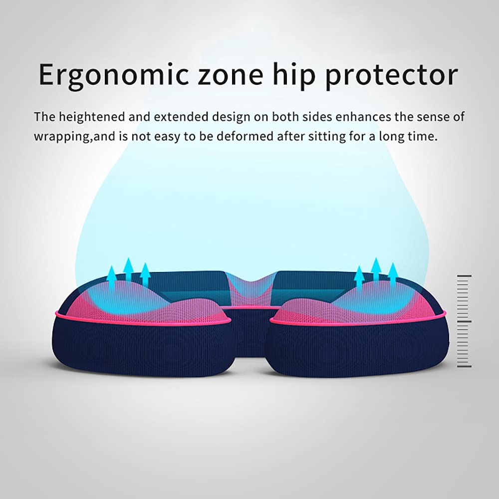 Donut Pillow for Coccyx Pain Relief - U-Shaped Memory Foam Seat Cushion for Sciatica, Hemorrhoids & Prostate Comfort (Gray) | Perfect for Office Chairs, Car Seats & Wheelchairs