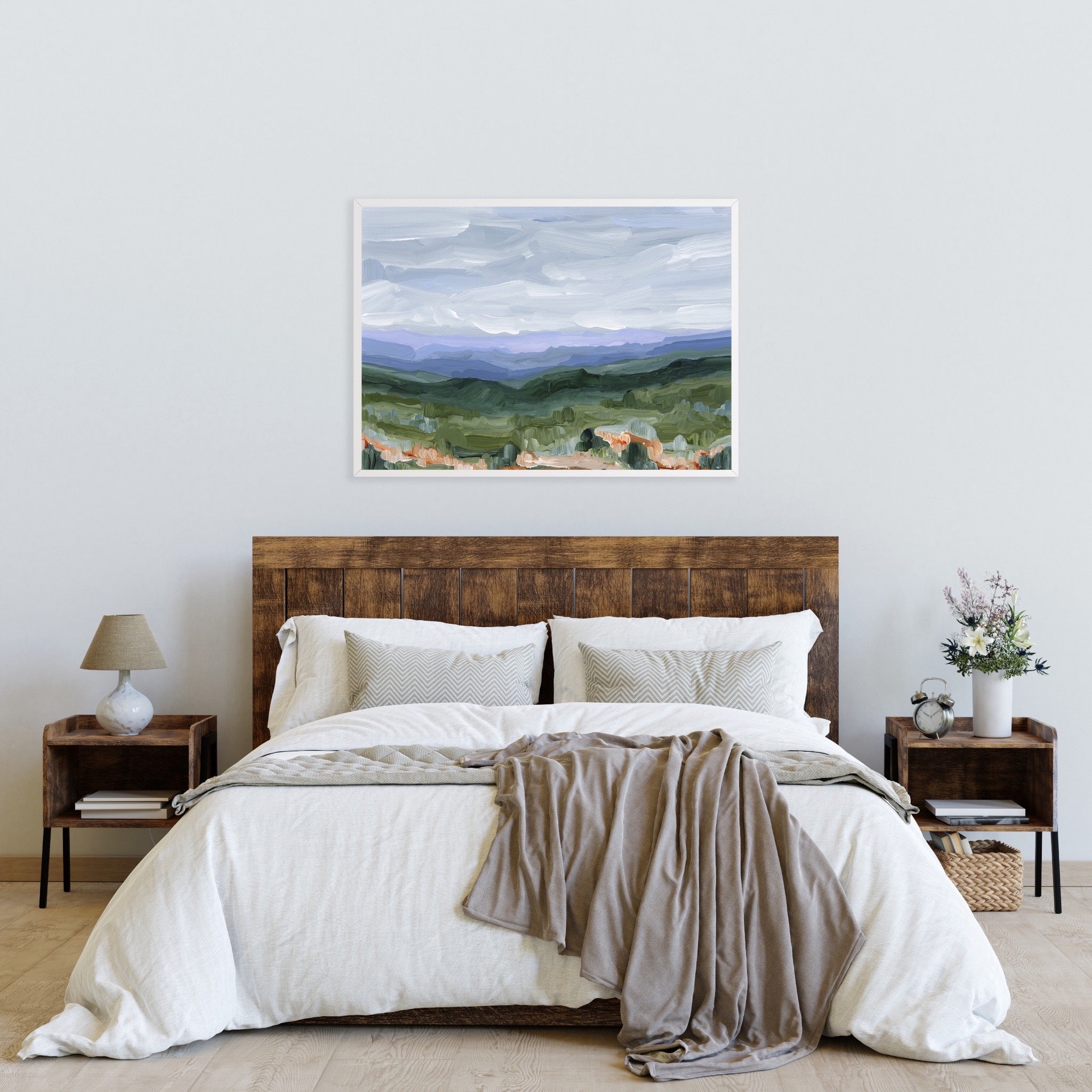 Blue Ridge Mountains Wall Art - Stunning Landscape Canvas Print for Home & Office Decor | Perfect for Living Room, Bedroom, or Office Wall