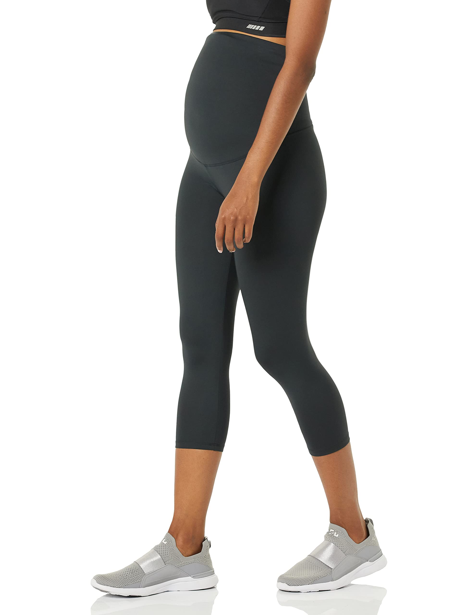 Amazon Essentials Women's Maternity Active Sculpt Pregnancy Workout Crop Leggings - Comfortable Stretchy Yoga Pants for Expecting Moms, Perfect for Prenatal Exercises, Gym, Running & Daily Wear