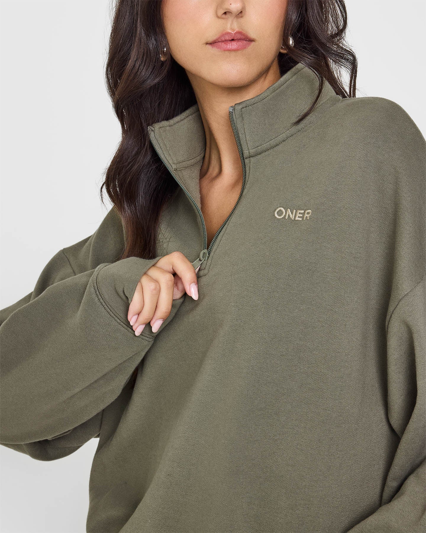 Mid Weight 1/4 Zip Sweatshirt for Men & Women | Alpine Green | Comfortable Pullover Fleece for Hiking, Camping & Outdoor Activities