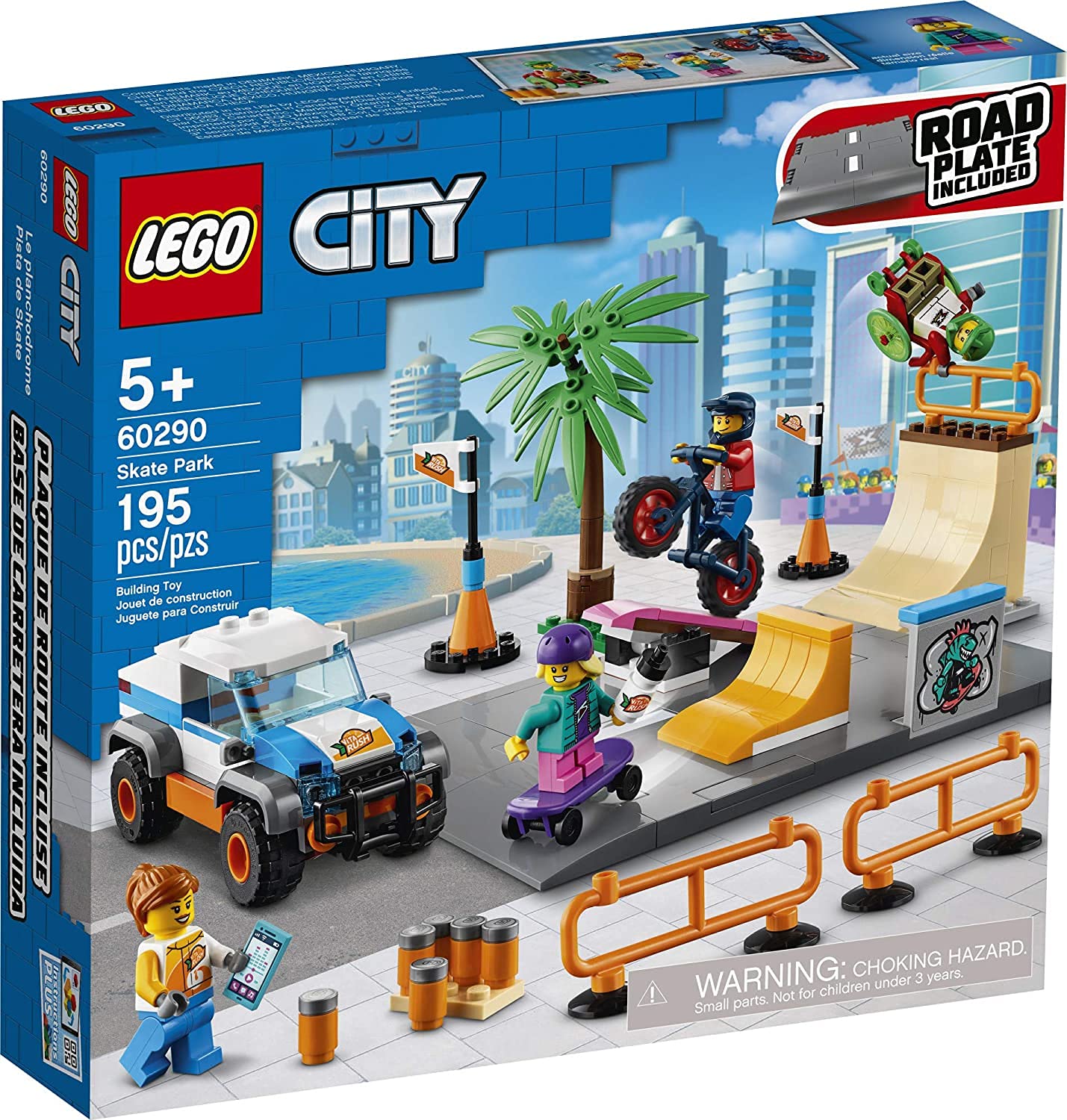 LEGO City Skate Park 60290 Building Kit - 195 Piece Construction Toy for Kids Ages 6+ | Creative Play, STEM Learning, Birthday Gift | Perfect for Indoor Playtime & Building Skills Development