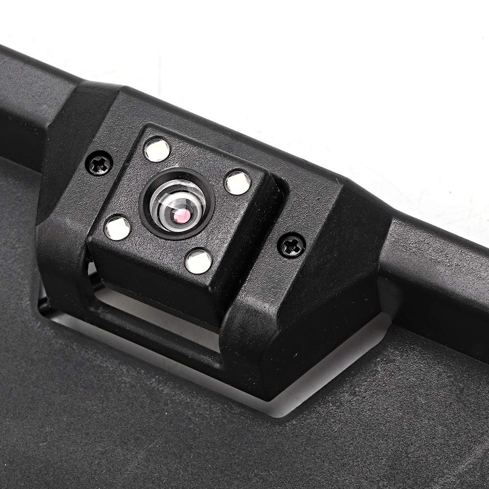 Tbest ABS European License Plate Frame with 12-LED Backup Camera & Parking Sensor - Universal Car Accessories for Safe Reversing & Parking | Ideal for Night Driving, Tight Parking & Rear Visibility