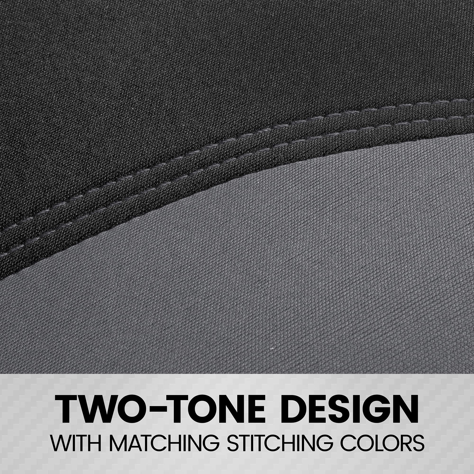 BDK UltraSleek Gray Car Seat Covers Set for Auto/Truck/SUV - Premium Interior Accessories for Driving Comfort