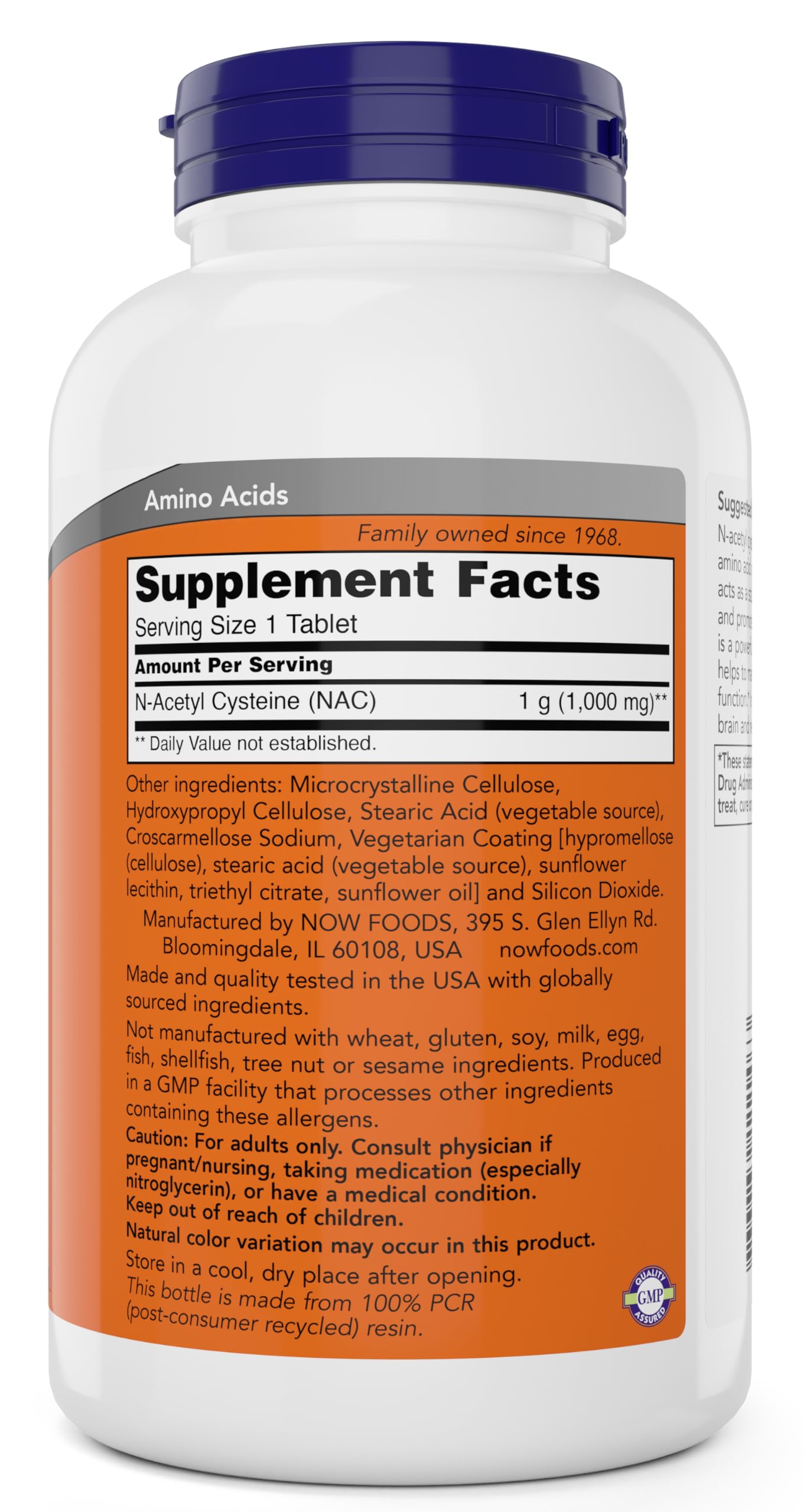 NOW Foods NAC 1000mg (N-Acetyl-Cysteine) Dietary Supplement - 250 Vegetarian Tablets per Bottle, Pack of 2 | Non-GMO, Antioxidant Support | for Liver Health, Respiratory Wellness & Detox | Perfect for Daily Immune Support & Cellular Protection