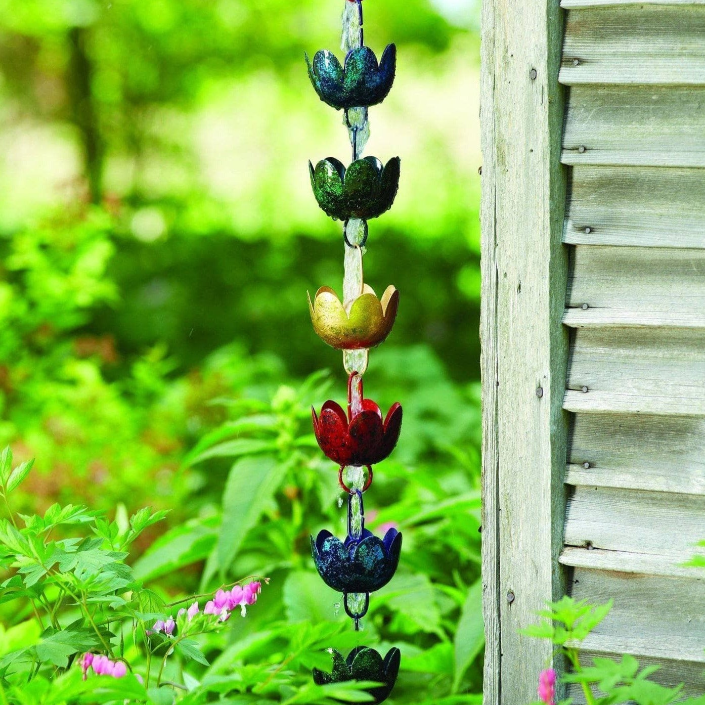 Lily Cup Rain Chain - Decorative Garden Gutter Downspout Diverter for Outdoor Water Drainage | Perfect for Patio, Yard & Landscaping