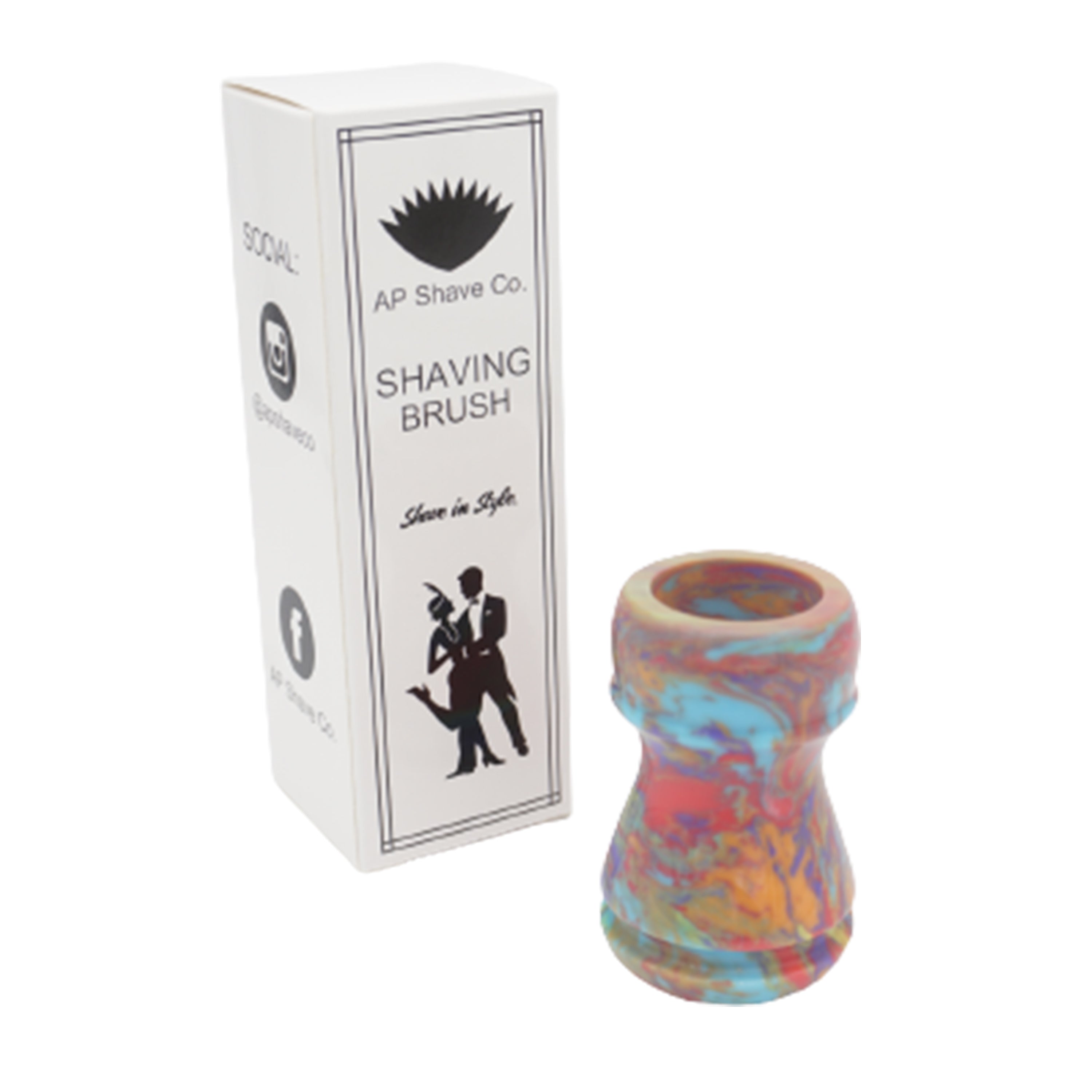Handmade Pastel Tie Dye Shaving Brush Handle - Fits 24mm & 26mm Knots - Perfect for Wet Shaving & Grooming Gifts