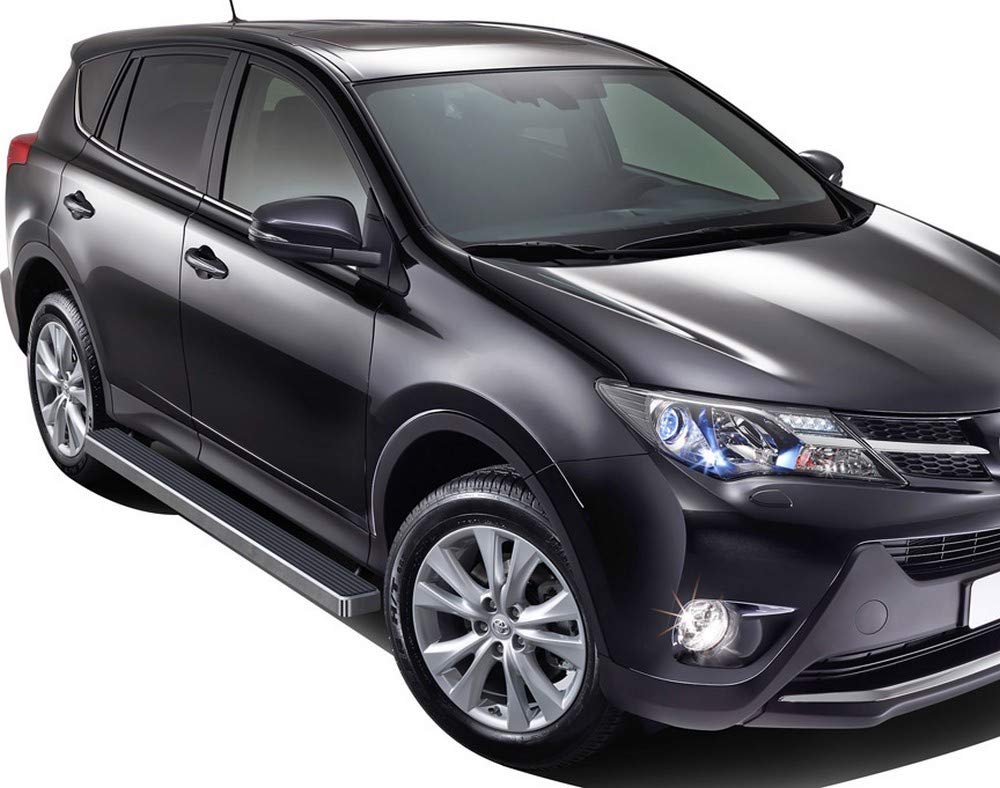 APS Premium 4in Running Boards for Toyota RAV4 2013-2015 | Side Steps Nerf Bars | Off-Road Accessories for SUV Truck | Easy Installation & Durable Aluminum Construction