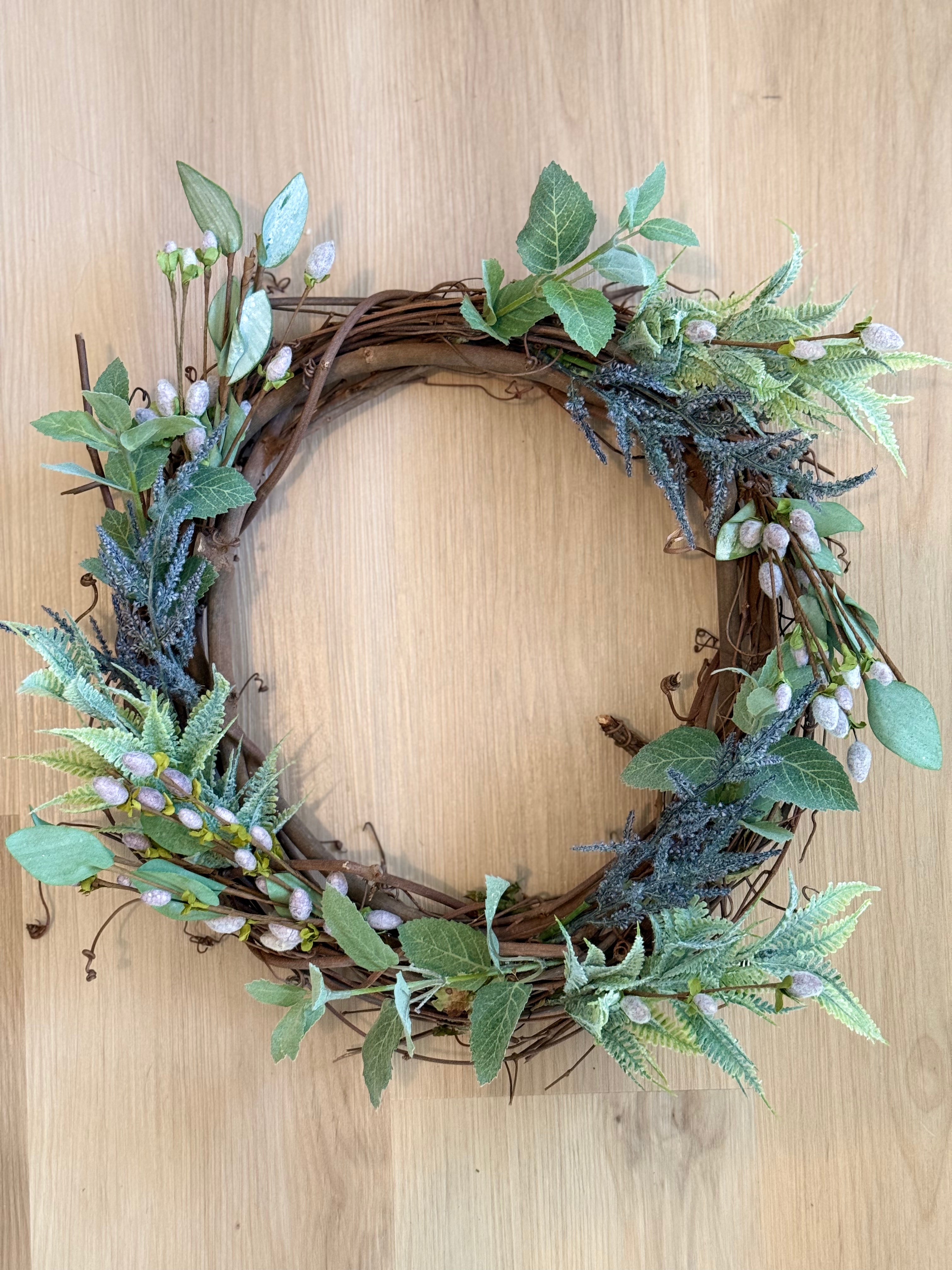 Frosted Twilight Wreath - Elegant Winter Holiday Door Decoration for Christmas, Thanksgiving & Home Decor