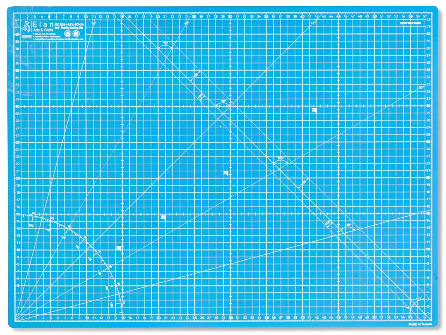 Elan A2 Blue Self Healing Cutting Mat - 5-Ply Craft Mat 60x45cm (23.6