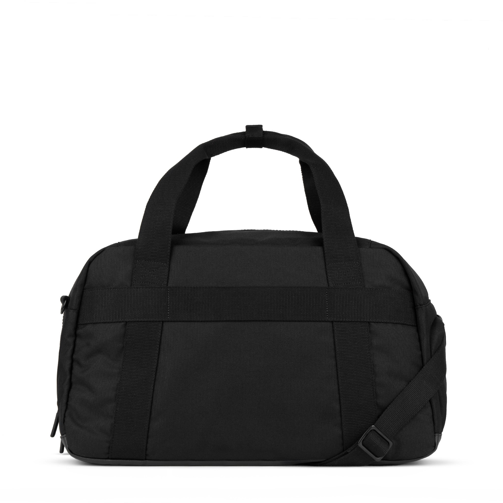 Gatwick All Black Recycled Canvas Backpack - Eco-Friendly Durable Travel Bag for Men & Women - Perfect for Hiking, Commuting, and Daily Use