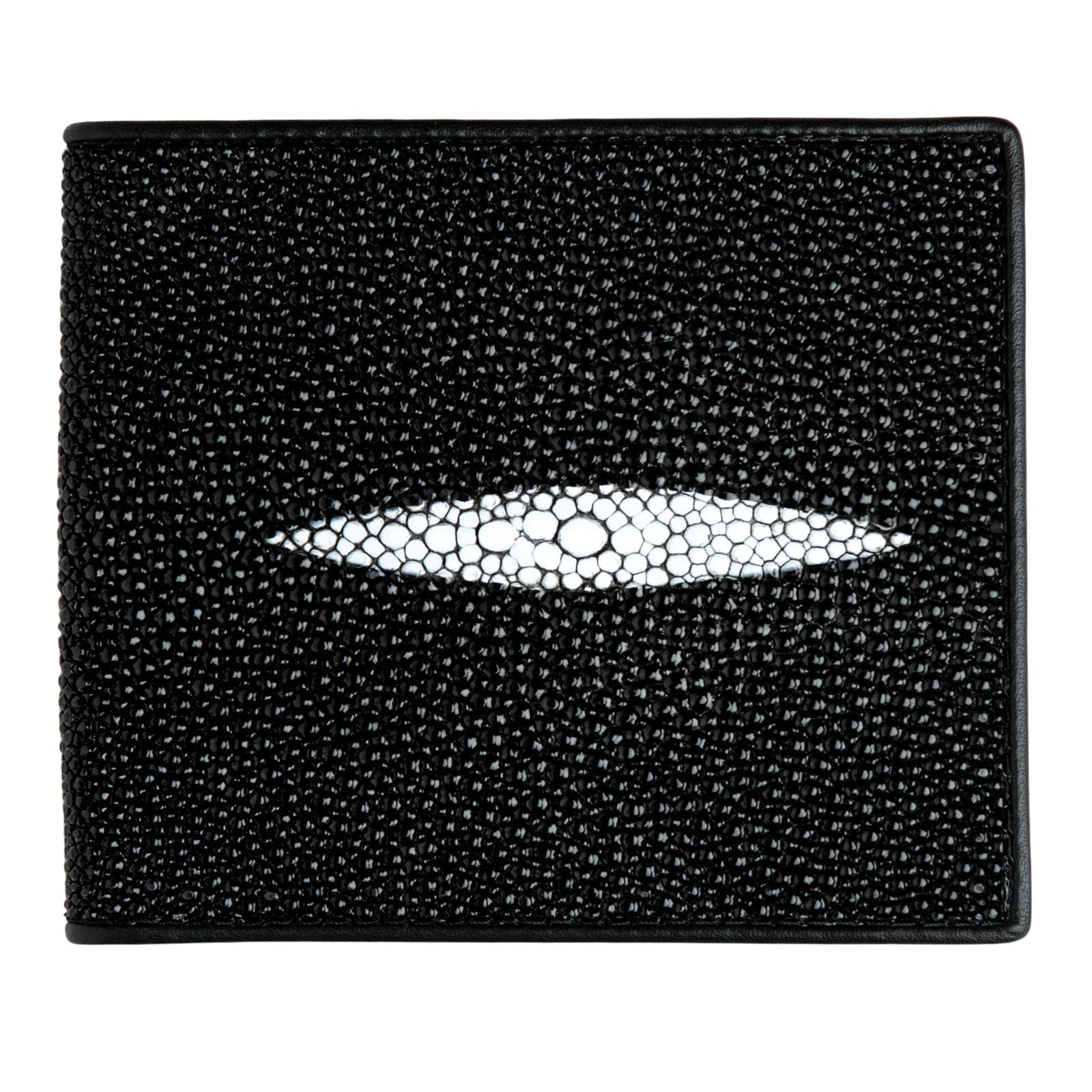 Premium Black Stingray Leather Men's Wallet - RFID Blocking Slim Bifold Wallet for Everyday Carry & Travel | Durable Luxury Gift for Men