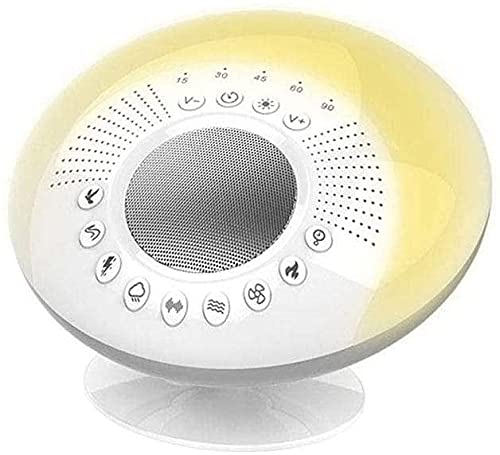 White Noise Sound Machine with 6 Relaxing Nature Sounds - Portable Sleep Therapy for Home, Office & Travel - Perfect for Babies, Meditation & Better Sleep