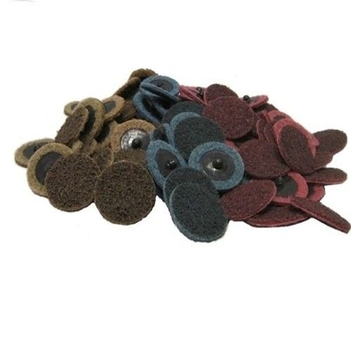 Benchmark Abrasives 2 Inch Quick Change Nylon Surface Conditioning Discs - 25 Pack Mixed Grits for Sanding, Polishing & Paint Removal | R-Type Backing Compatible with Die Grinders | Ideal for Metal Finishing, Automotive Restoration & Woodworking Projects