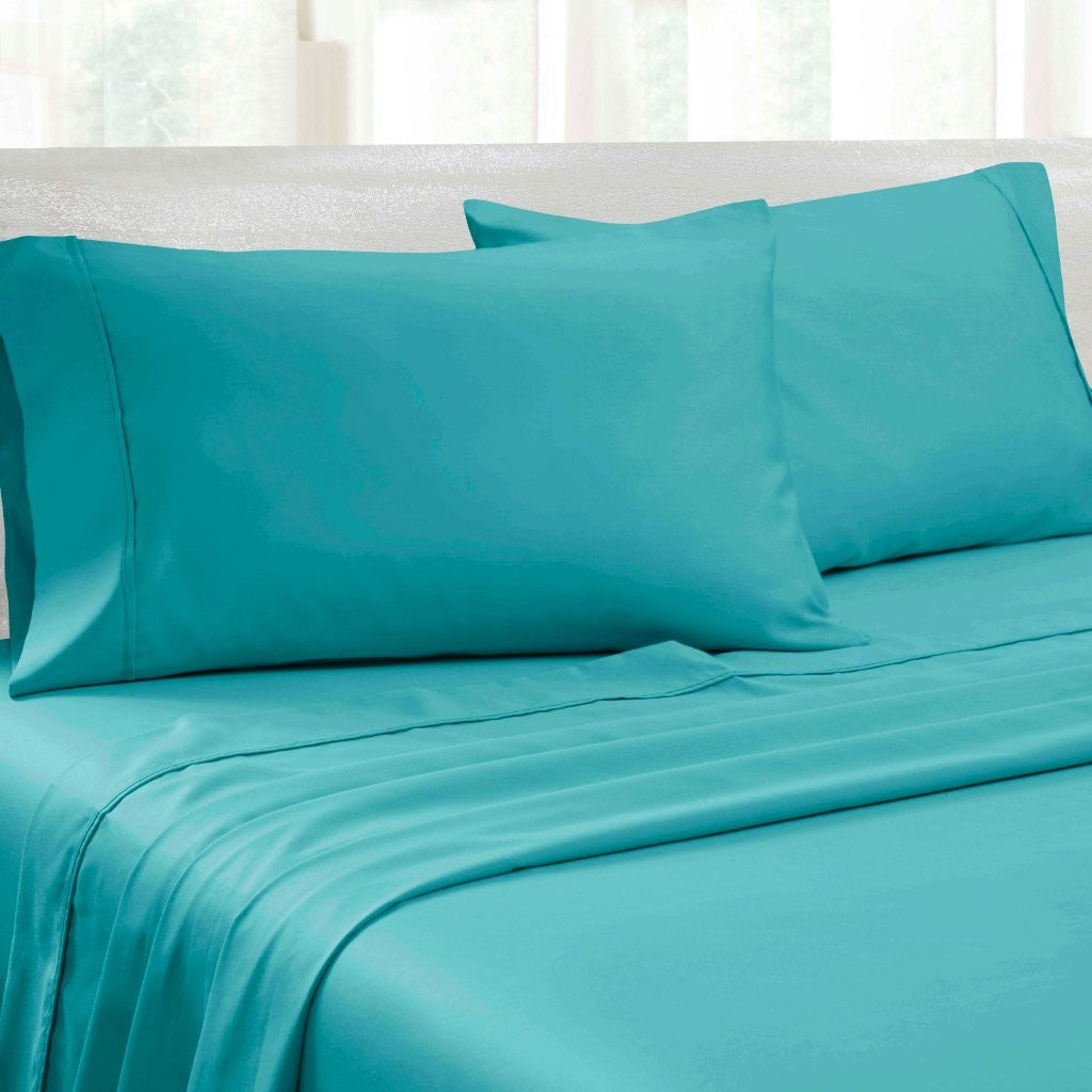 Premium 1400-1500 Thread Count Cotton Blend Deep Pocket Bed Sheet Set - Ultra Soft & Breathable for a Comfortable Sleep - Perfect for Master Bedroom, Guest Room & Dorm