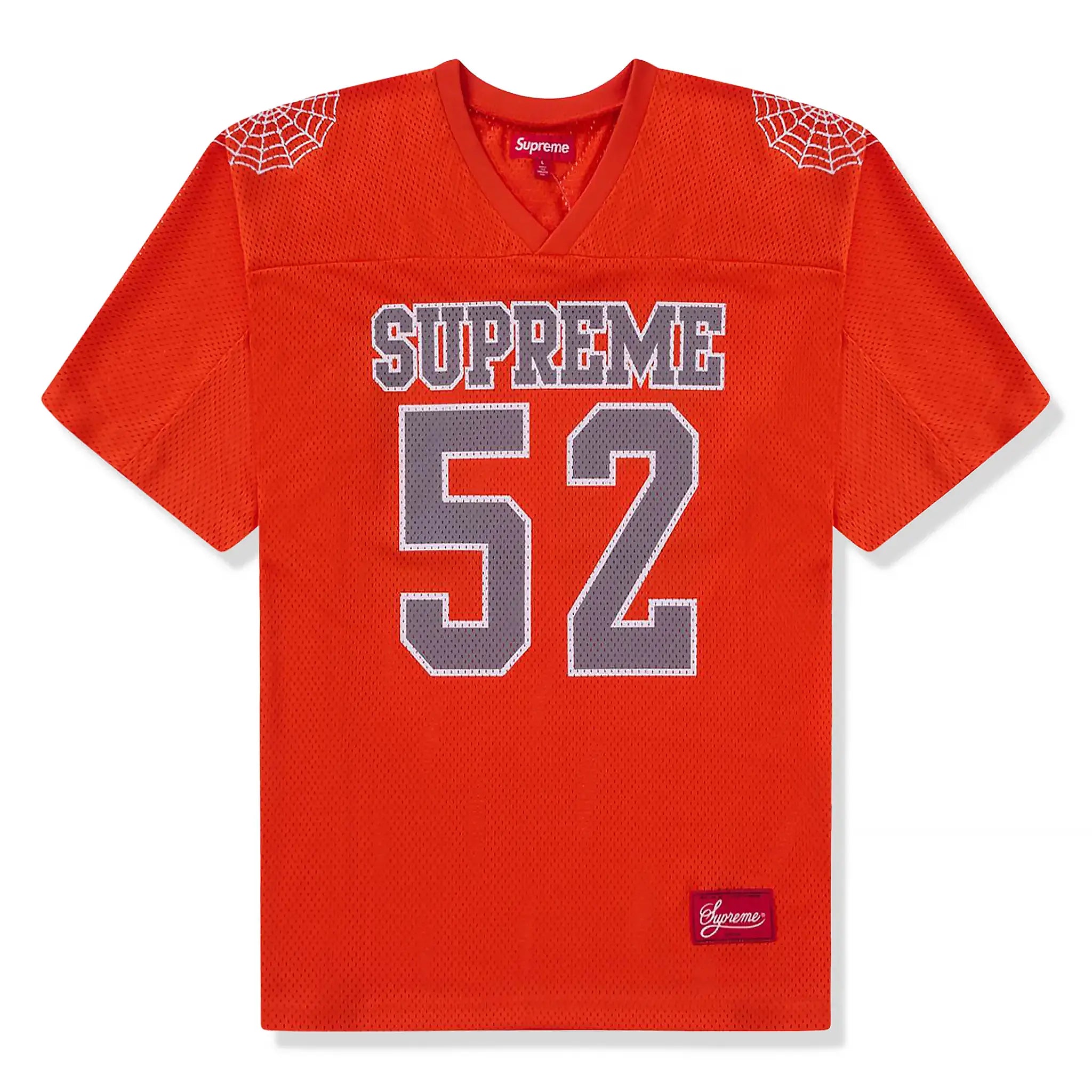 Supreme Spiderweb Orange Football Jersey - Men's Sports Jersey for Football Fans - Perfect for Game Day, Training, and Fan Events