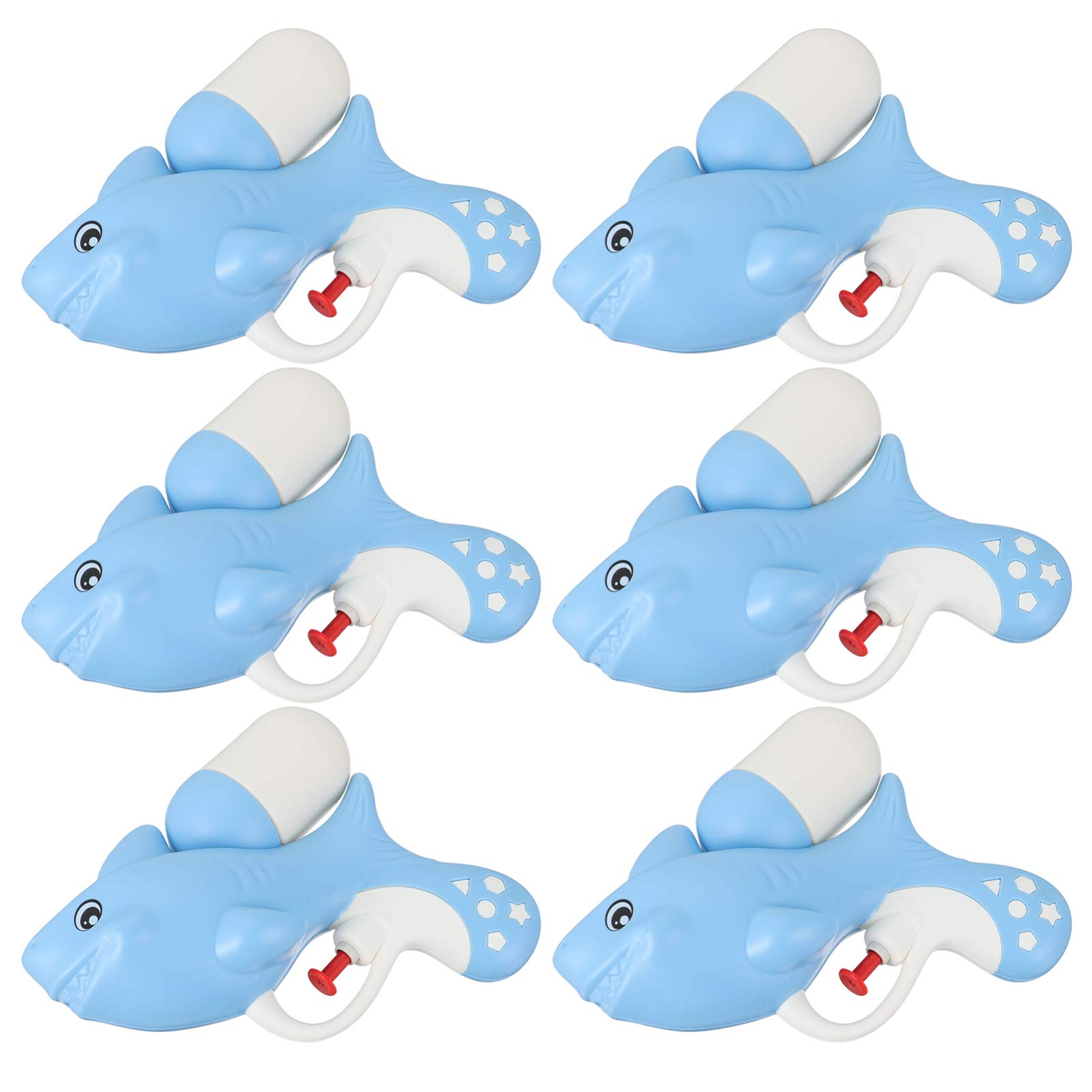 NUOBESTY 6Pcs Mini Shark Water Squirt Shooters for Kids - Fun Pool Party & Beach Outdoor Water Play Toys