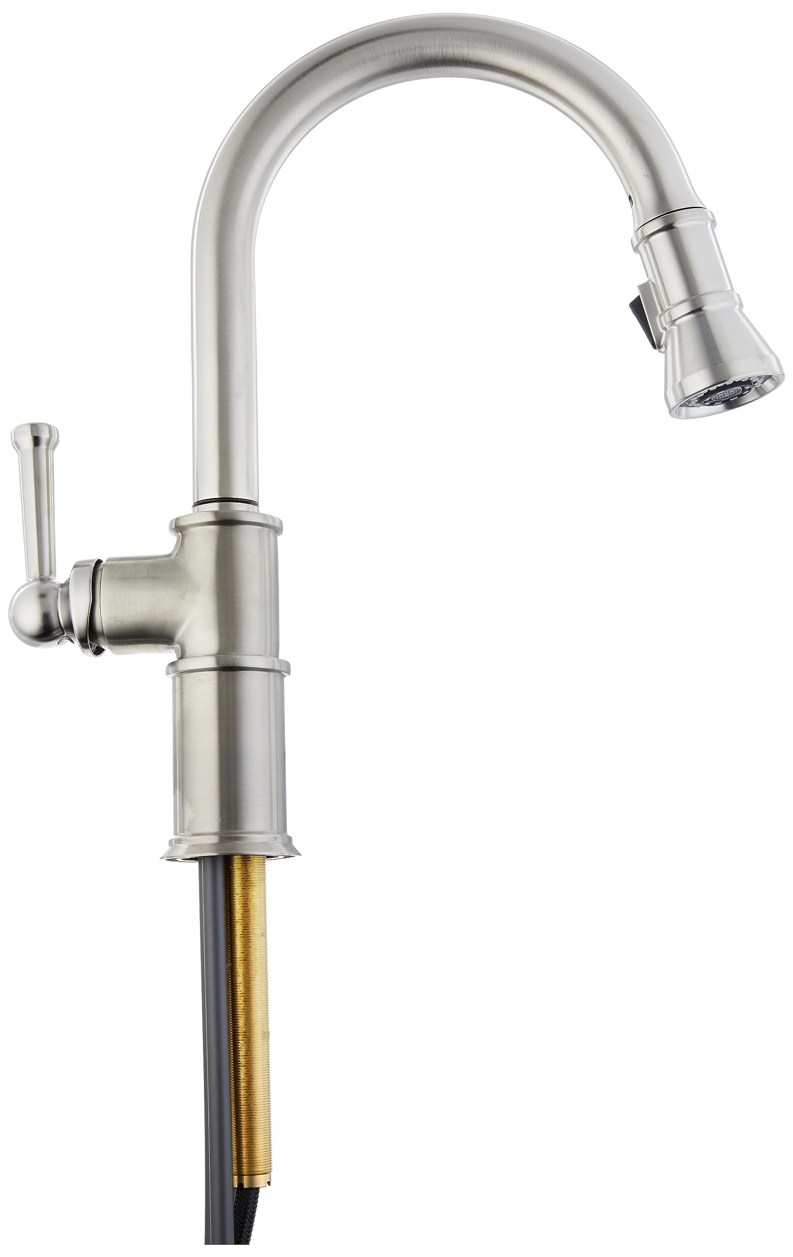 Brizo 64025LF-SS Stainless Steel Pull-Down Kitchen Faucet with Accessories - Modern Touchless Design for Easy Cooking & Dishwashing