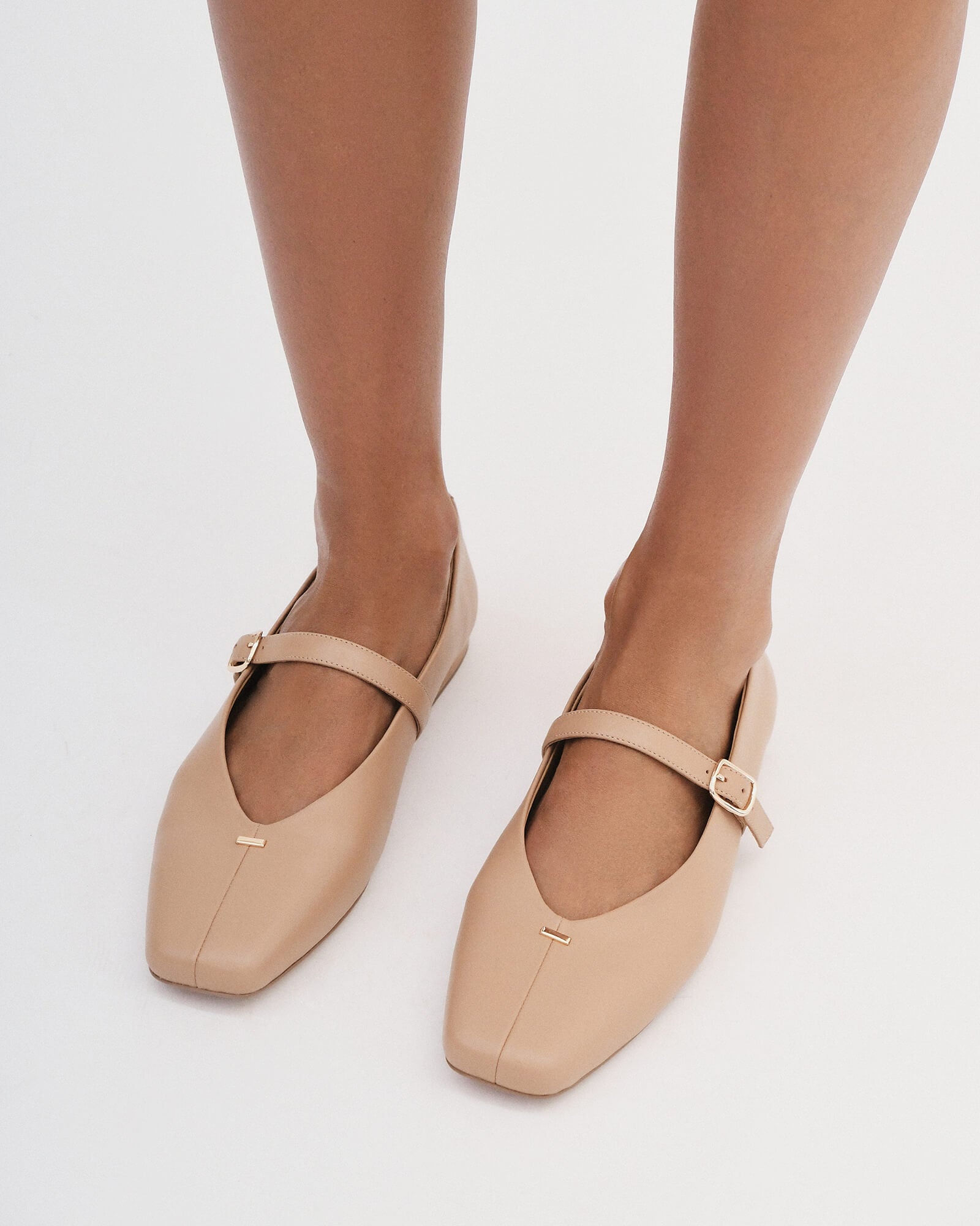 April Casual Flats - Tan Leather Women's Comfortable Slip-On Shoes for Walking, Work & Everyday Wear
