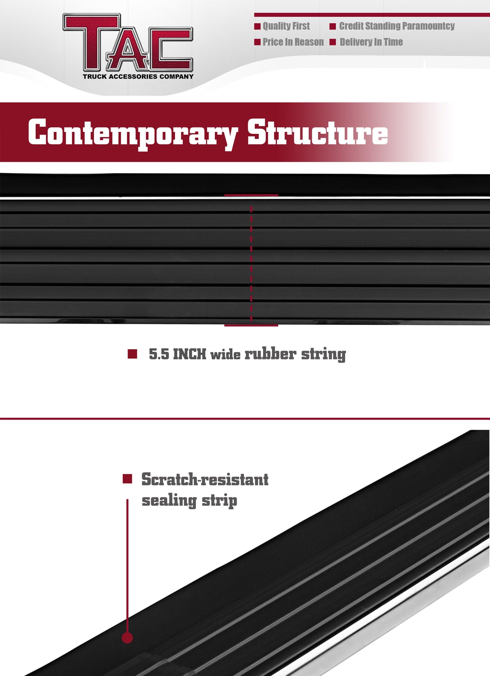 Black Aluminum Running Boards for 2011-2025 Dodge Durango (Excludes R/T, GT, GT Plus & SRT) - Heavy Duty SUV Side Steps Nerf Bars with Anti-Slip Surface - Perfect for Off-Roading, Camping & Daily Use (2-Piece Set)