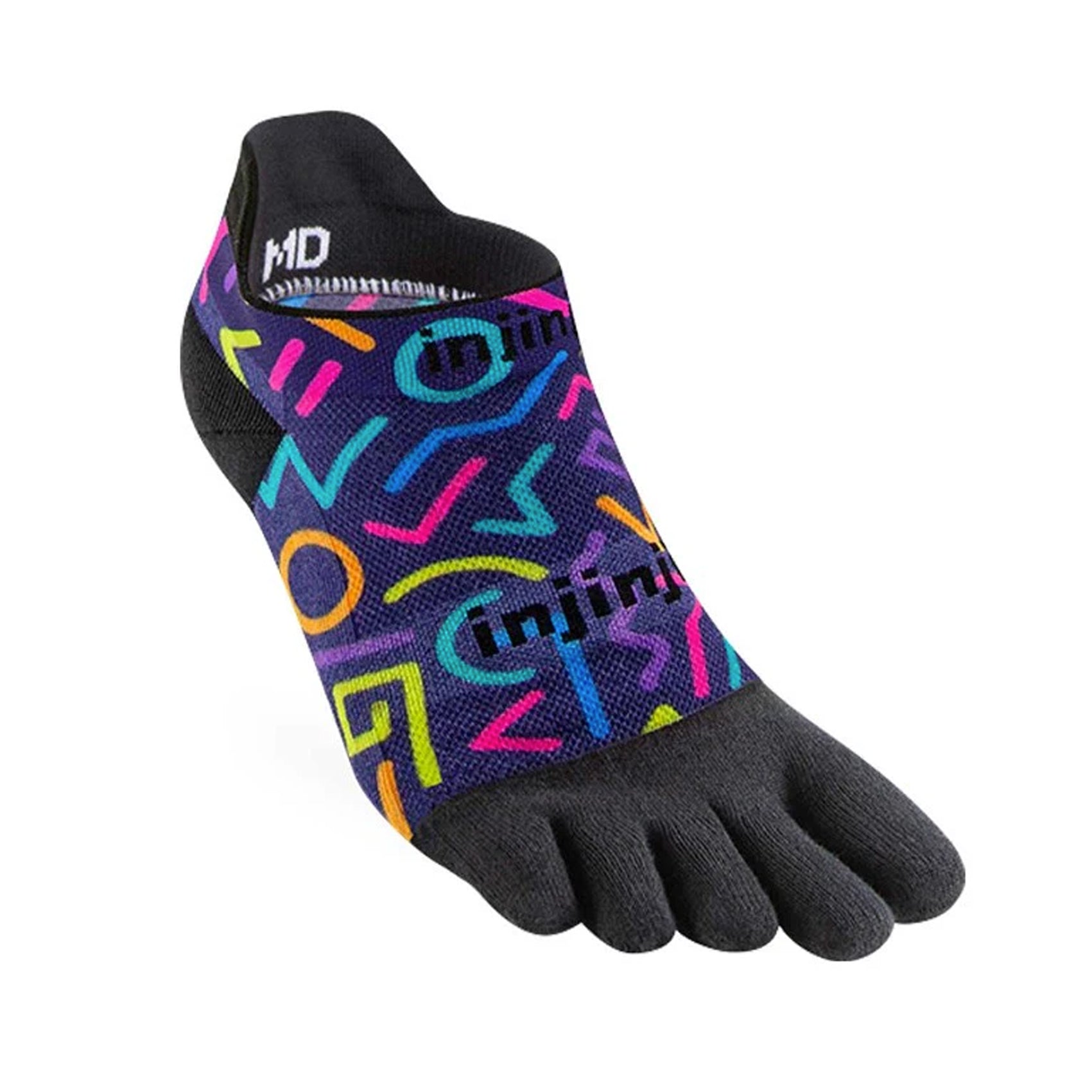 **Injinji Run Spectrum Lightweight No-Show Socks – Unisex Toe Socks for Running, Hiking & Workouts – Breathable & Comfortable for Active Lifestyles**