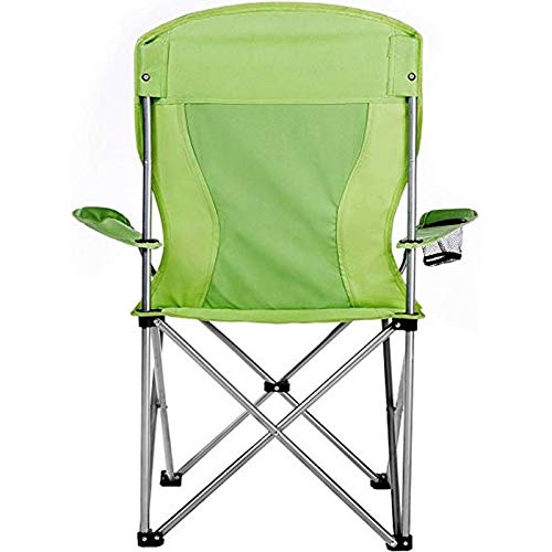 Ultralight Aluminum Alloy Folding Camping Chair with Padded Seat, Armrests & Mesh Cup Holder - Portable Outdoor Chair for Camping, Picnics, Beach, Fishing, Backyard & Tailgating
