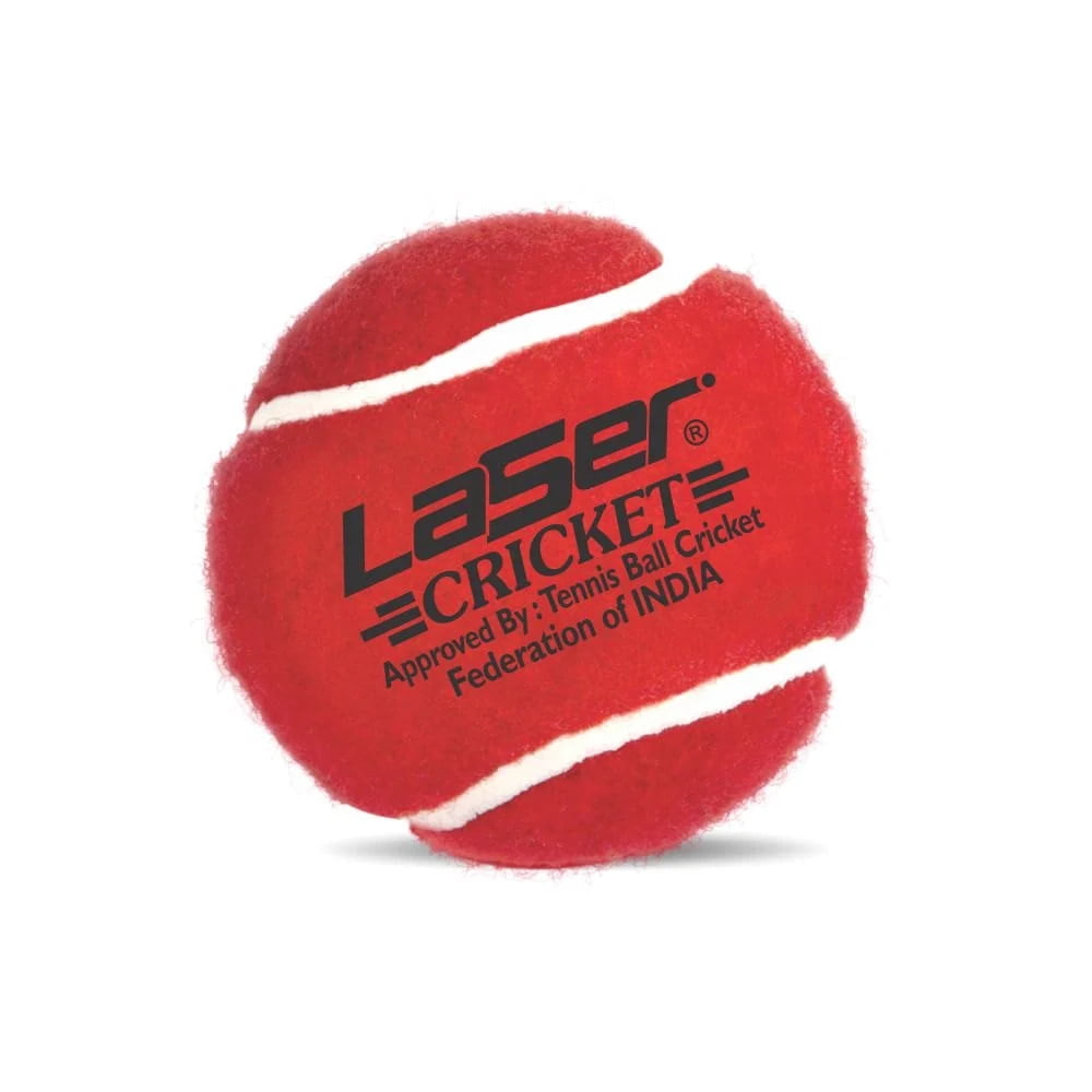 Premium Laser Red Cricket Tennis Balls - High Visibility for Day & Night Matches - Perfect for Cricket, Tennis & Backyard Sports Training