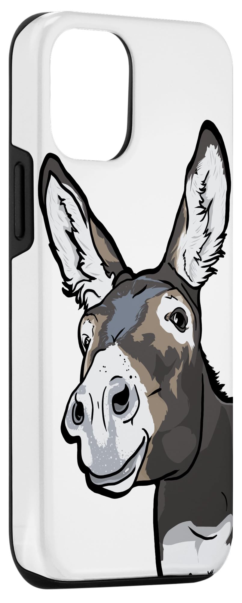 Funny Donkey Face Phone Case for iPhone 12/12 Pro - Cute Animal Design Protective Cover for Daily Use, Work & School