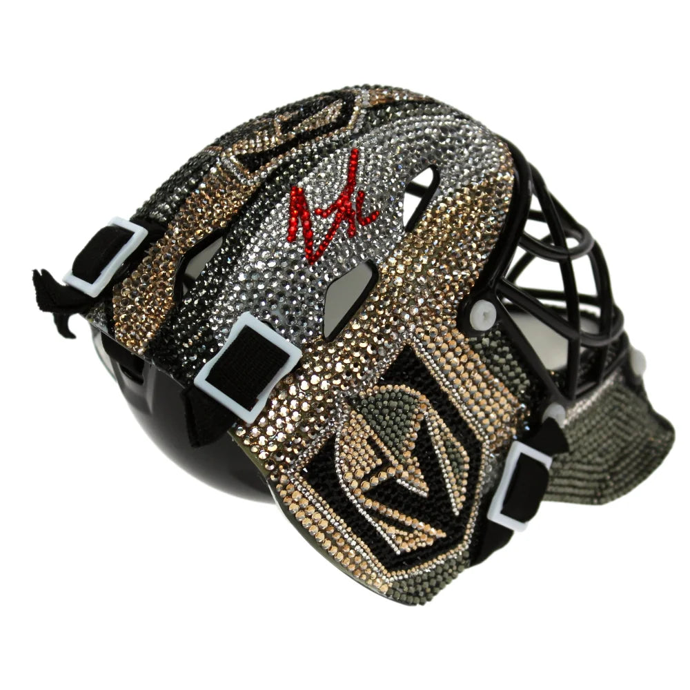 Logan Thompson Autographed Vegas Golden Knights Mini Hockey Helmet - Signed NHL Collectible - Perfect for Sports Memorabilia Displays & Fan Cave Decor