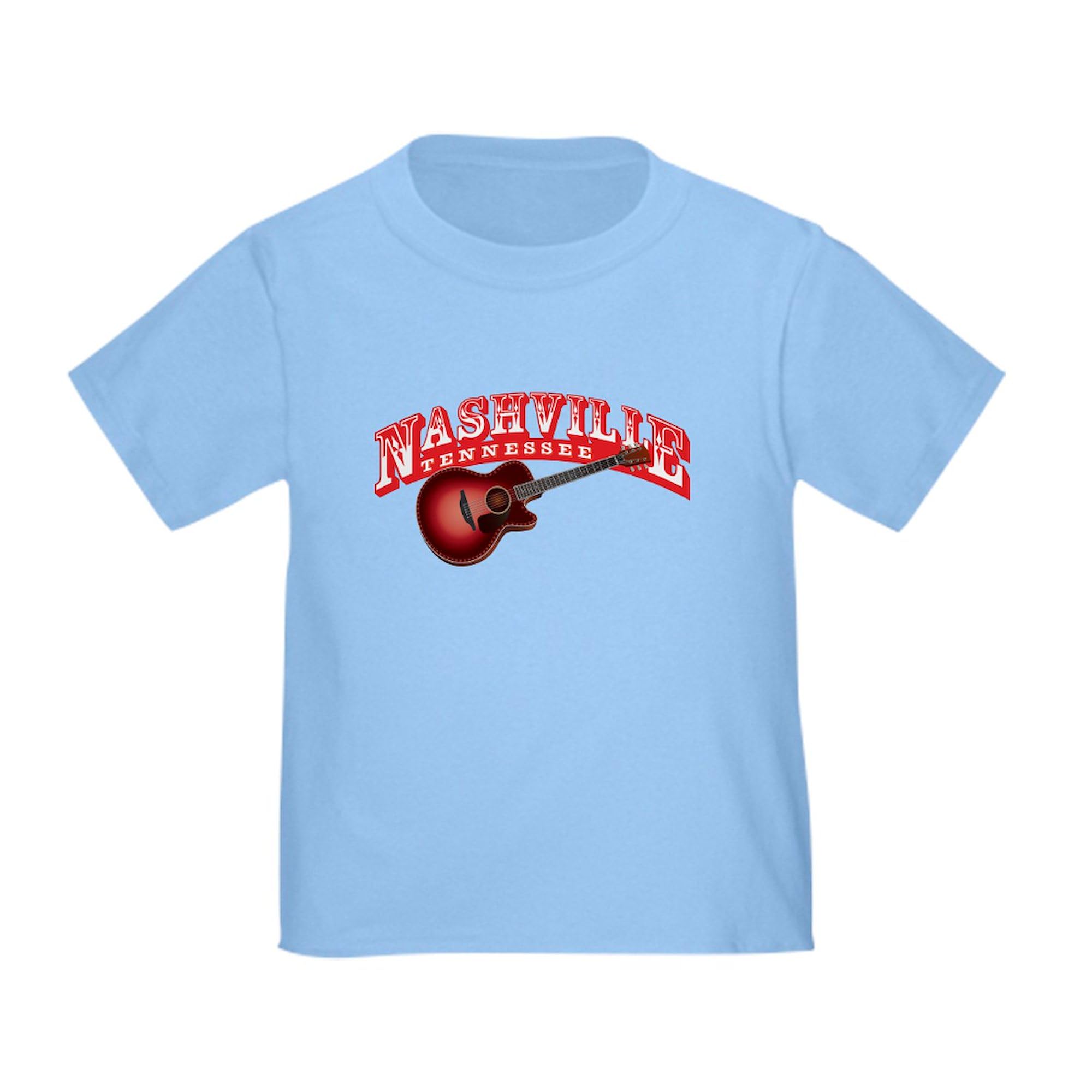 Nashville Guitar Toddler T-Shirt - 100% Cotton Cute Graphic Tee for Boys & Girls | Perfect for Music Lovers, Concerts & Casual Wear
