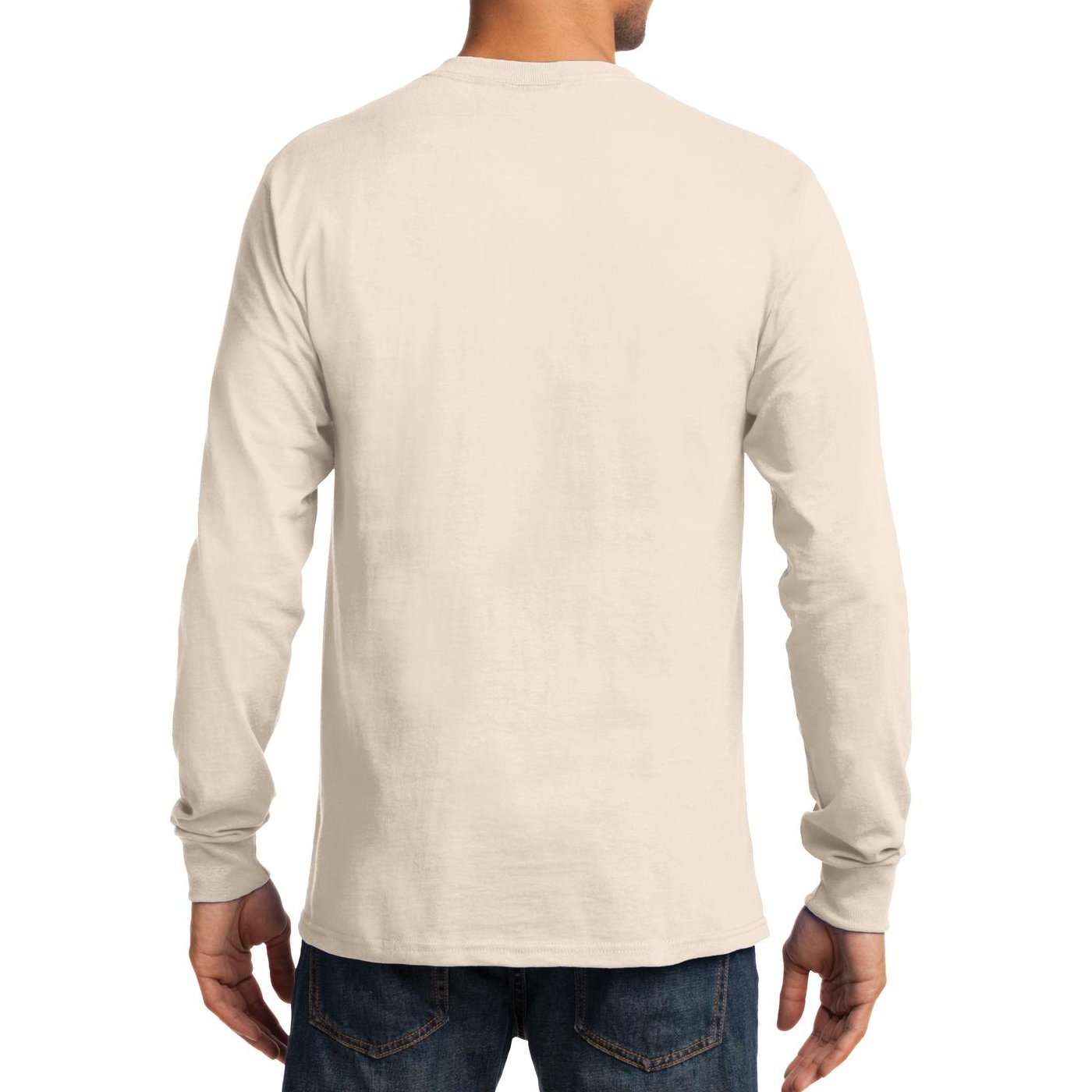 Premium Men's Long Sleeve Essential T-Shirt - Soft Cotton Crewneck Basic Tee for Casual Wear, Layering & Everyday Comfort