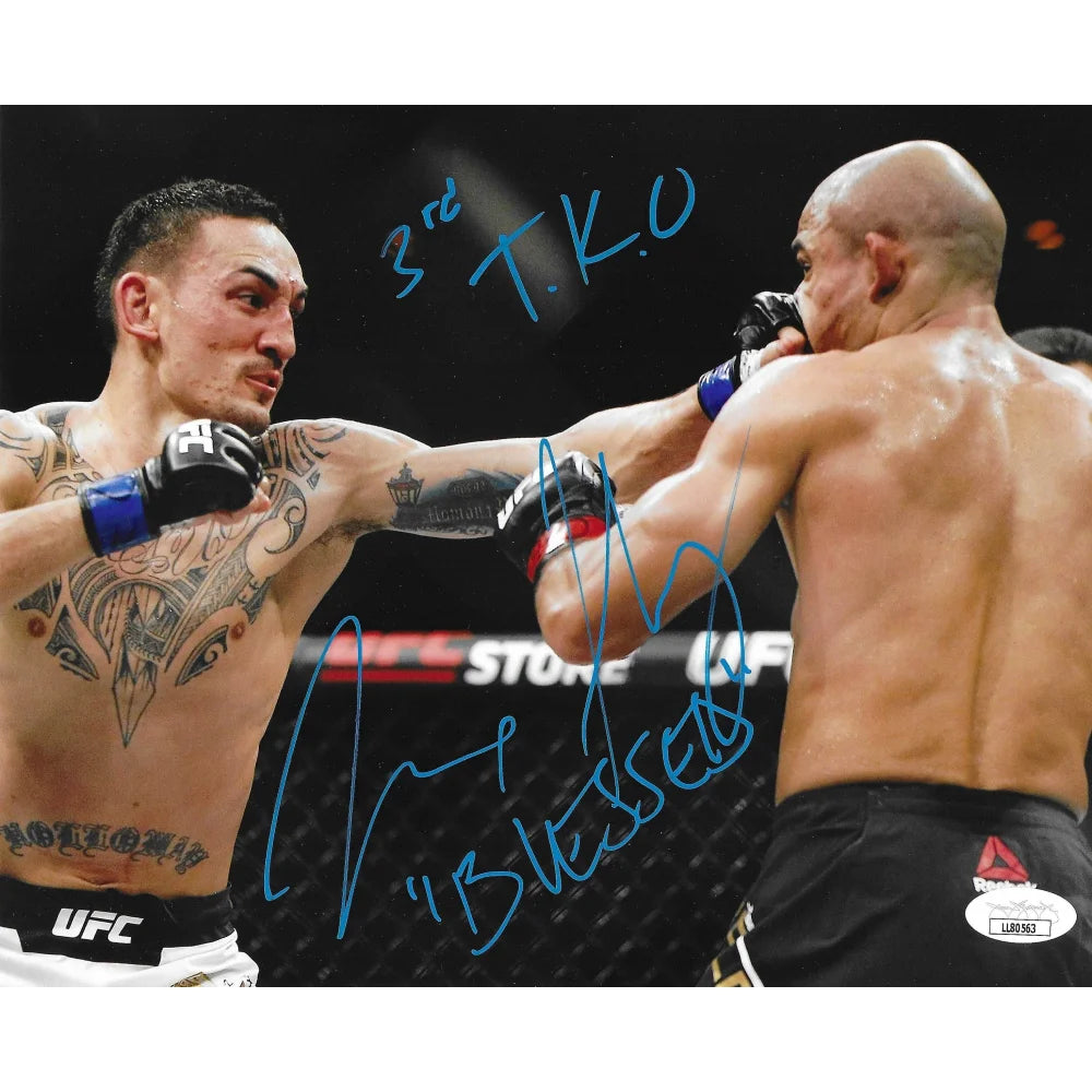 Max Holloway Autographed 8x10 Photo with JSA COA - UFC MMA Collectible - Inscribed 