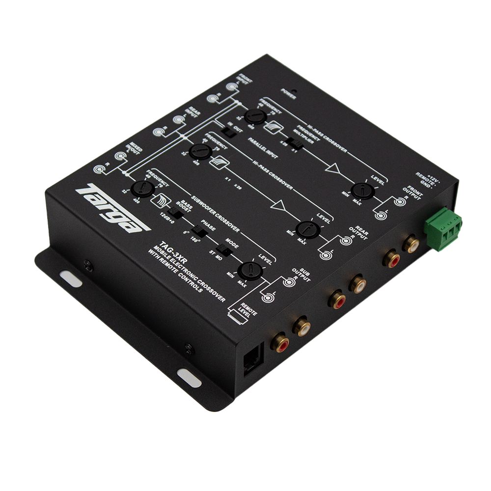 Targa 3-Way Electronic Crossover System TAG-3XR - Professional Car Audio Crossover for Enhanced Sound Quality | Perfect for Car Audio Systems, Home Theaters & DJ Setups
