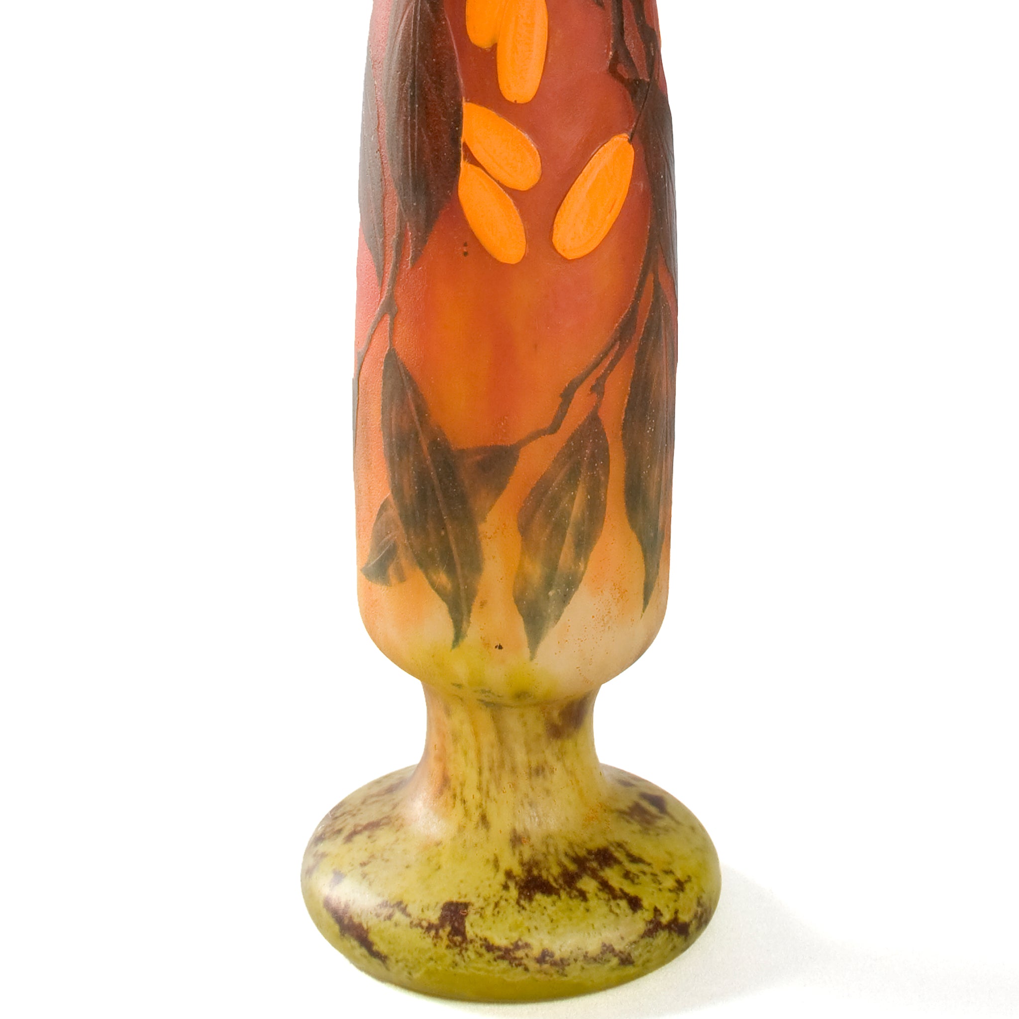 Antique Daum Nancy Wheel Carved Cameo Glass Vase - Handcrafted French Art Nouveau Collectible for Home Decor, Wedding Centerpiece & Luxury Gift